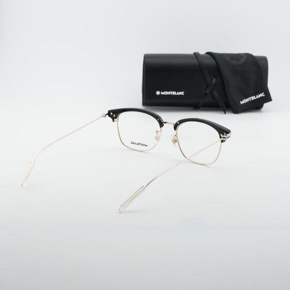 Montblanc Montblanc MB0141OK 002 Eyeglasses Gold/Black 53mm Square Size ONE SIZE - 12 Thumbnail