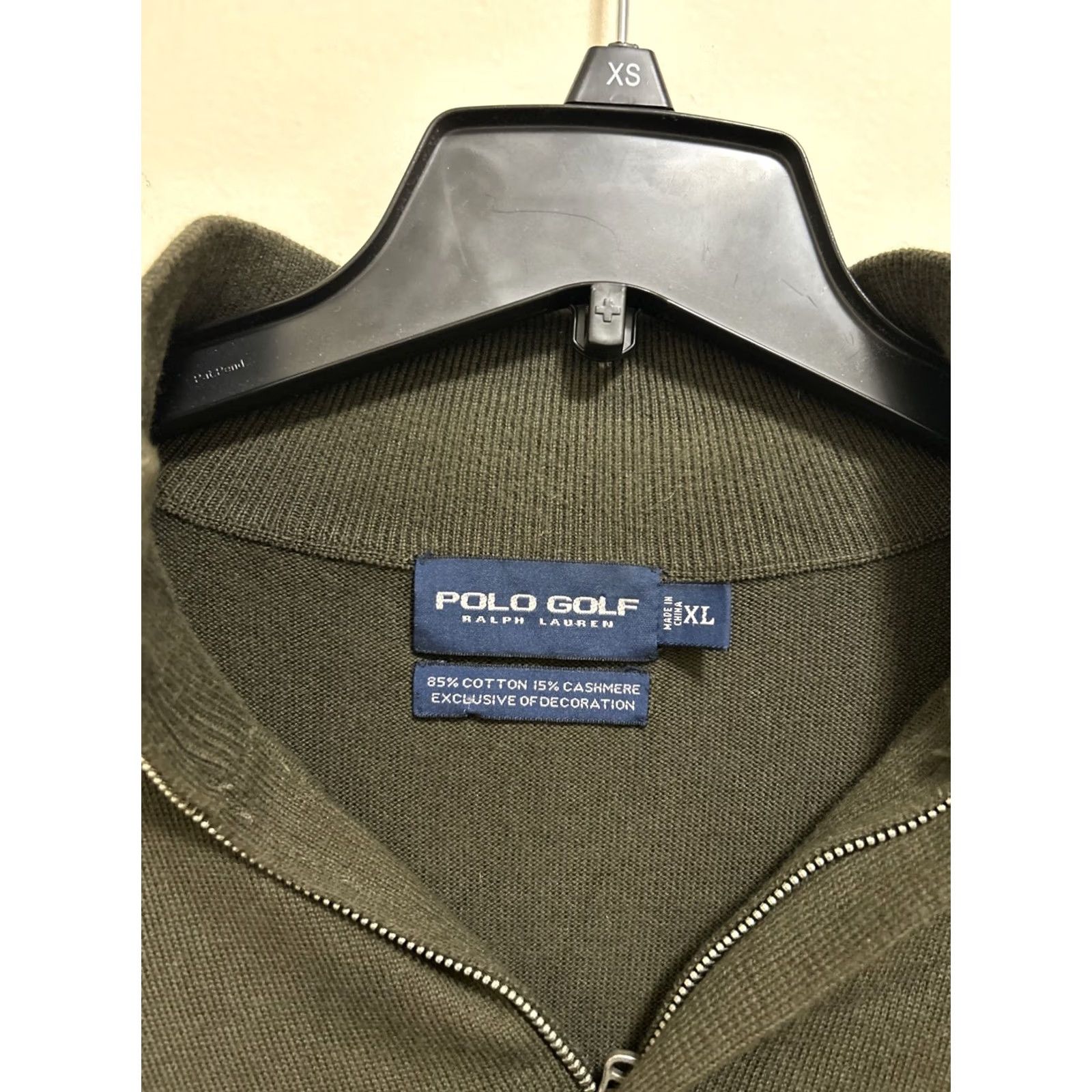 Polo Ralph Lauren Polo Ralph Lauren Mens Sweater XL Cashmere Cotton 1/4 Zip Green Pullover Size US XL / EU 56 / 4 - 4 Thumbnail