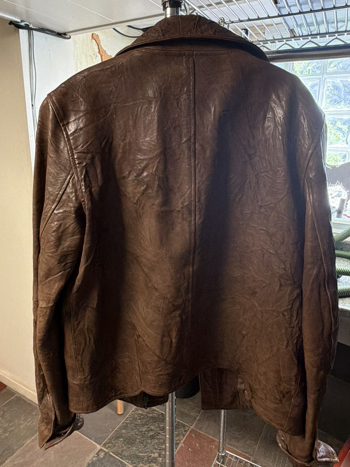 Helmut Lang Helmut Lang wrinkled leather biker jacket Size US M / EU 48-50 / 2 - 6 Thumbnail