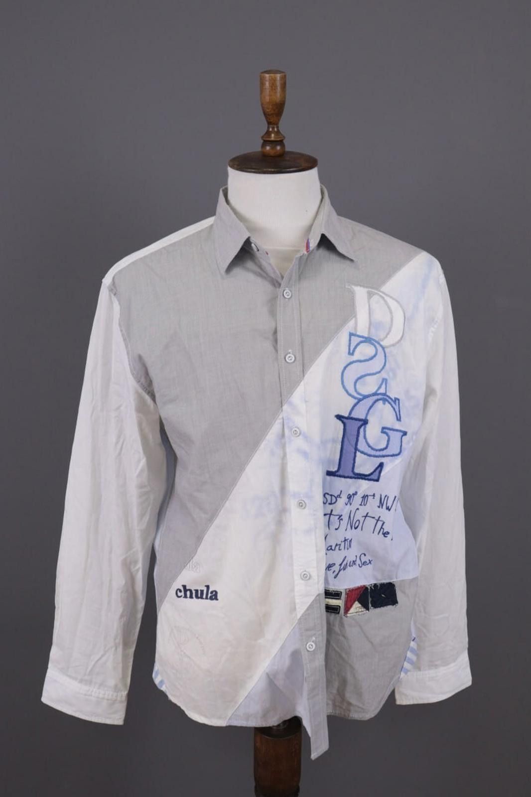 Desigual Desigual Slim Multicolor Big Logo Shirt Size XXL Size US XXL / EU 58 / 5 - 1 Thumbnail
