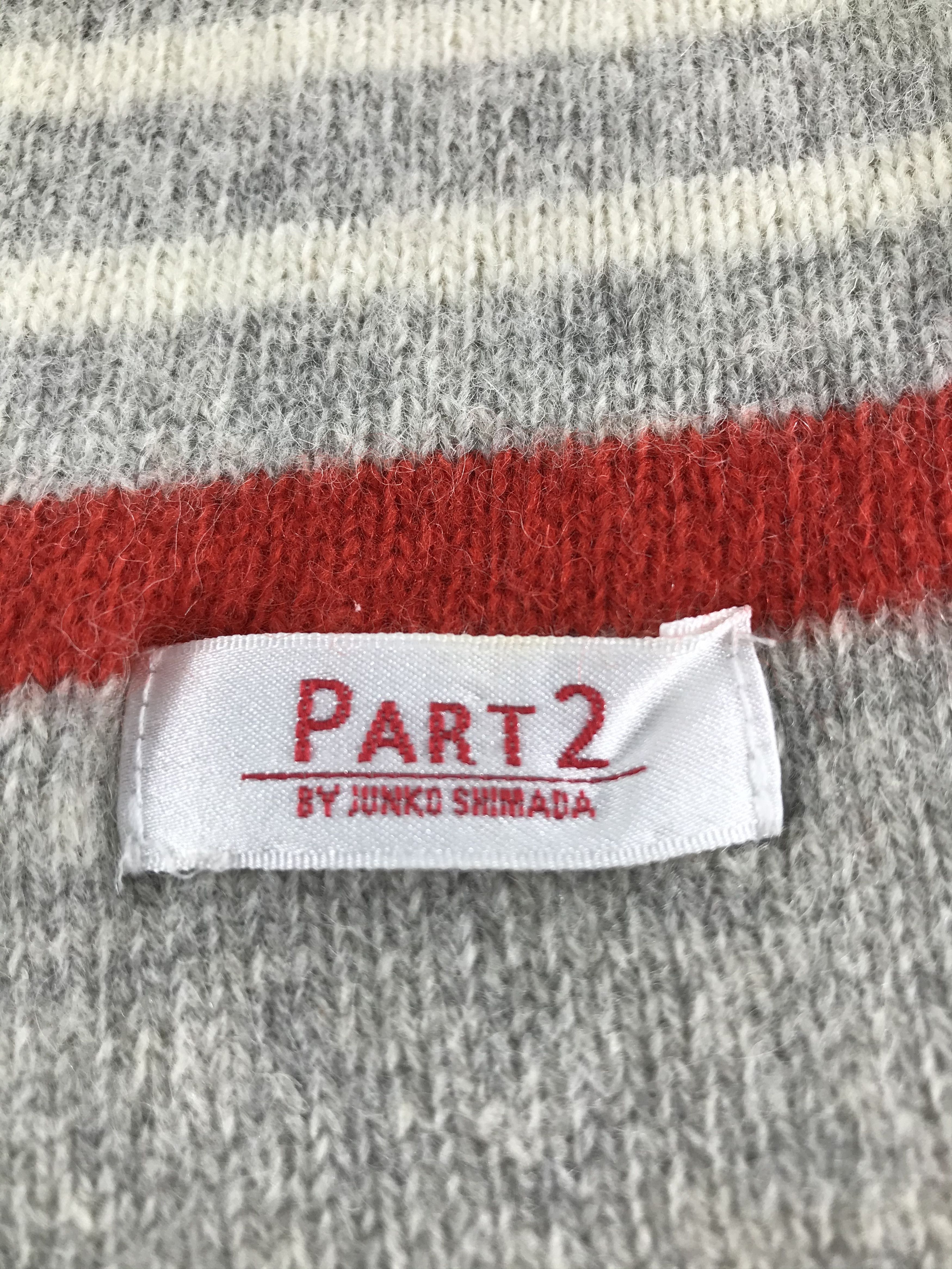 Junko Shimada Part 2 by Junko Shimada Grey Wool Scarf Muffler V487 Size ONE SIZE - 4 Thumbnail