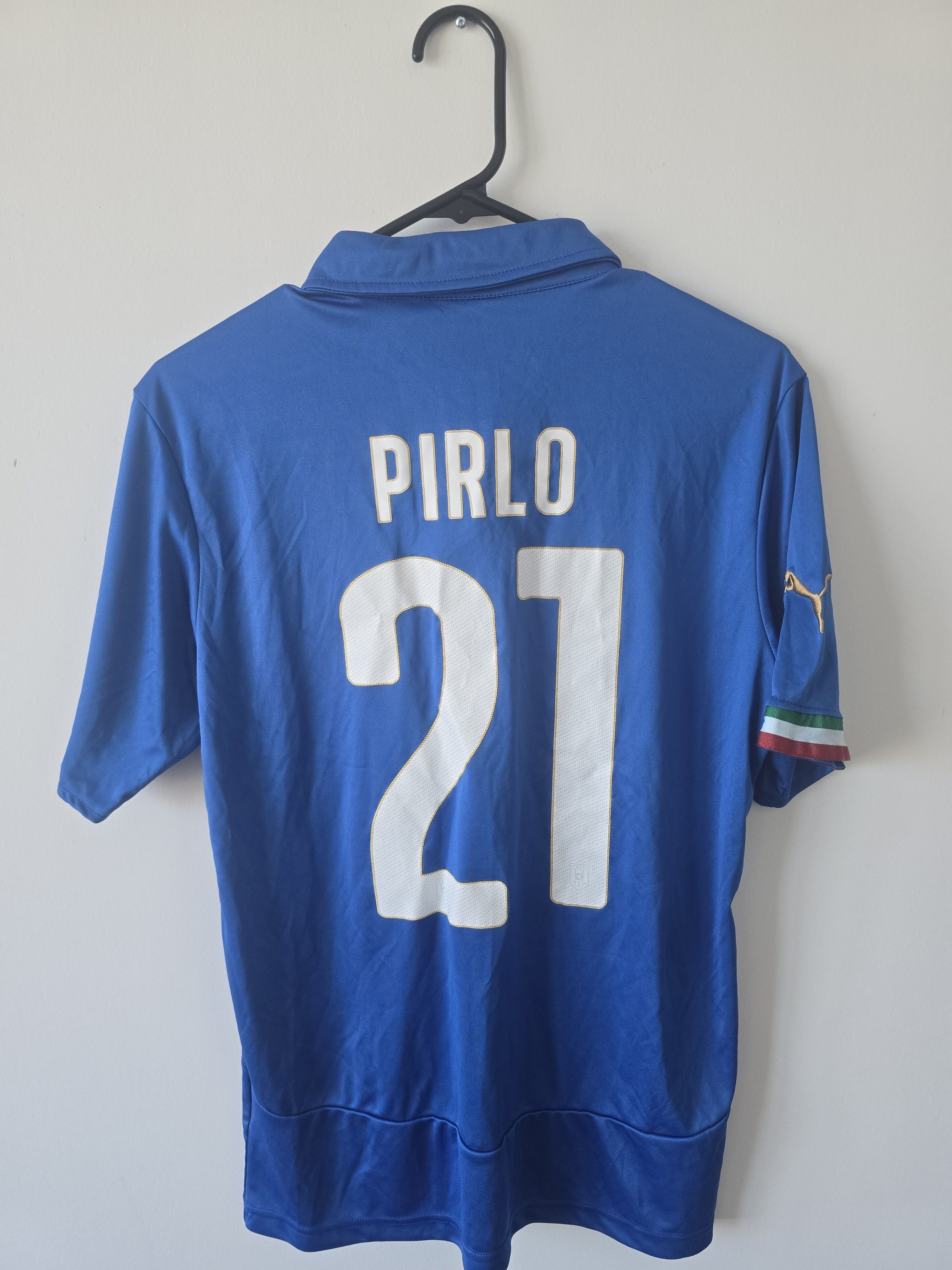 Puma Italy Pirlo #21 Jersey Puma Blue Soccer Football Shirt Men Size US S / EU 44-46 / 1 - 1 Thumbnail
