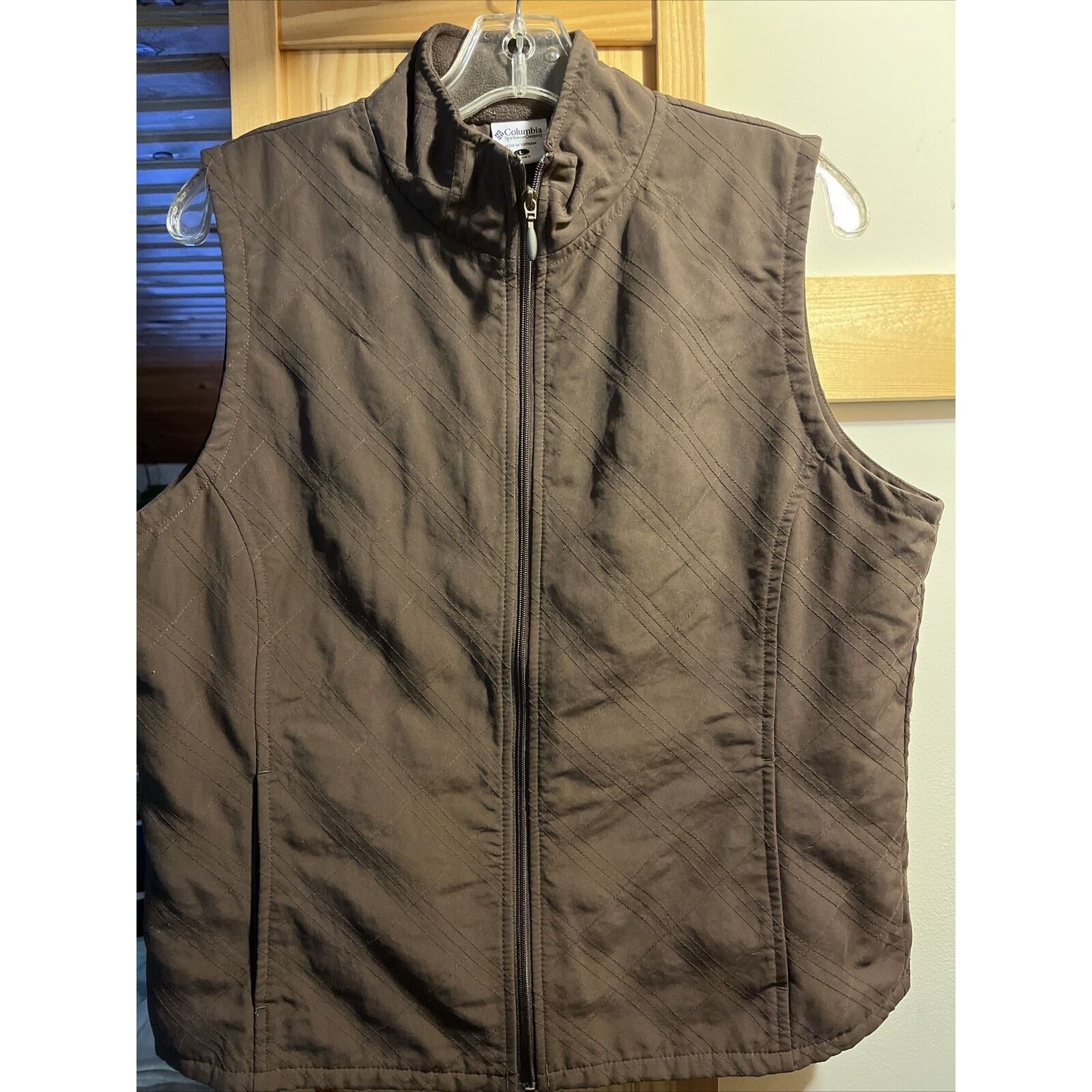 Columbia Columbia Women’s L Brown Full Zip Sleeveless Polyester Vest Size L / US 10 / IT 46 - 5 Thumbnail