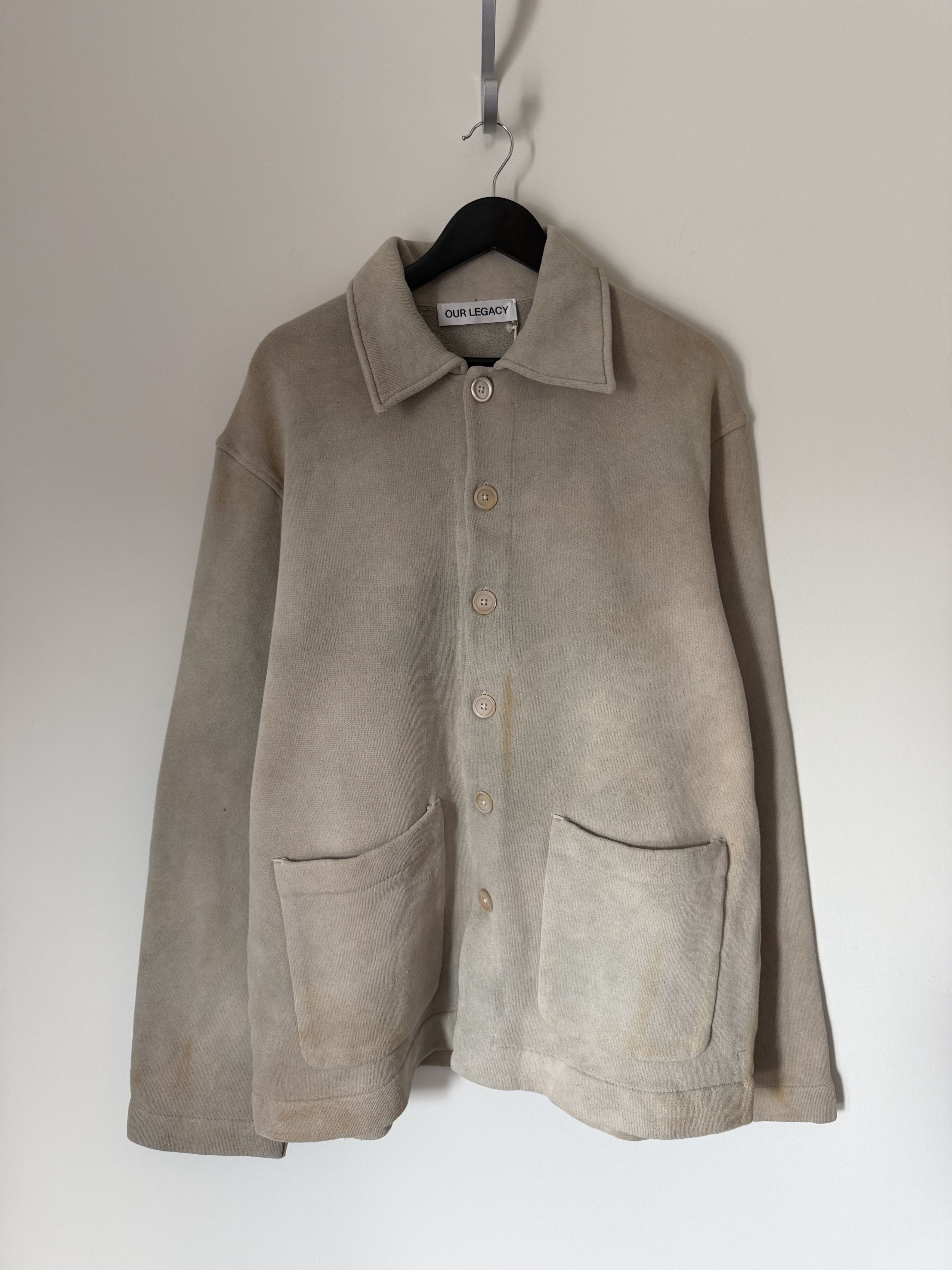 Our Legacy Our Legacy Shelter Cardigan in Attic Fleece Wash Size US M / EU 48-50 / 2 - 1 Thumbnail