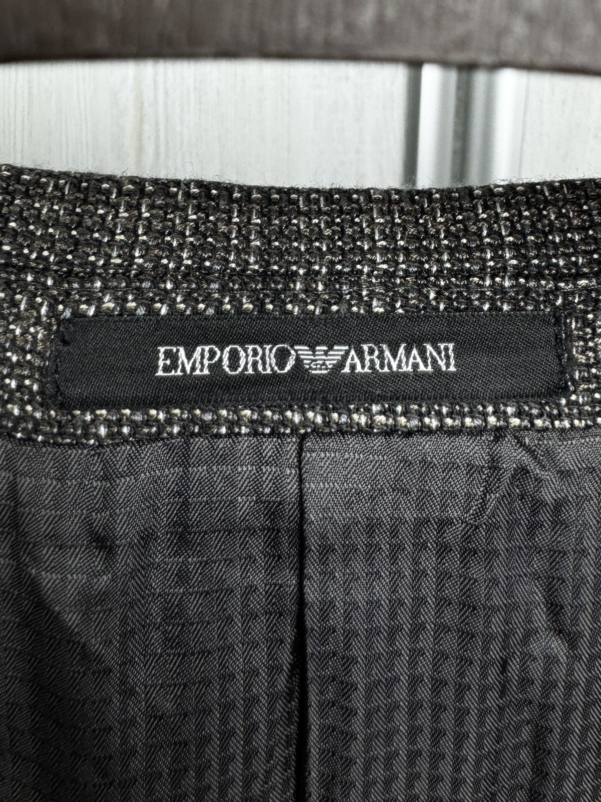 Emporio Armani Emporio Armani G Line Exclusive Fabric Grey Checkered Blazer Size 38R - 9 Thumbnail