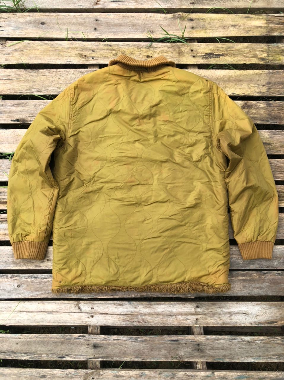 Timberland × Vintage Vintage Timberland Quilted Sherpa Jacket Faded Size US M / EU 48-50 / 2 - 3 Thumbnail