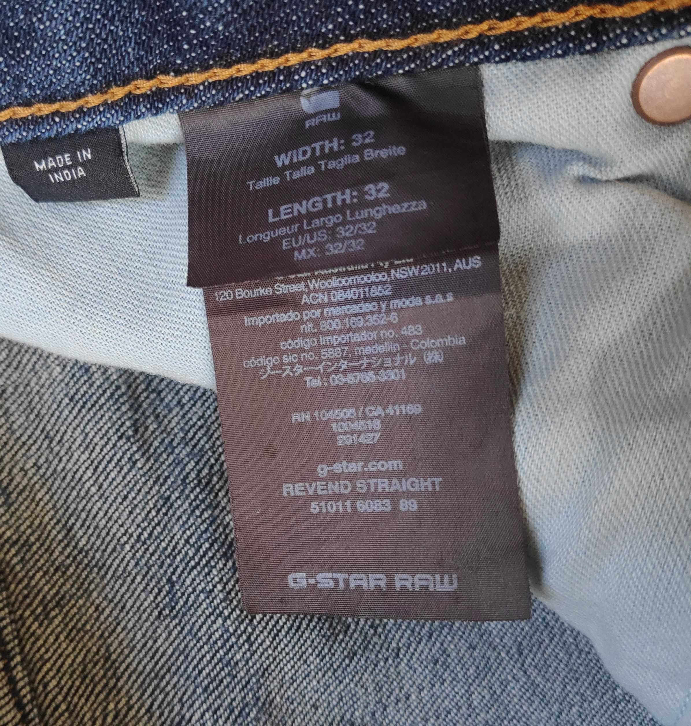 G-Star G-Star Raw Revend Straight Denim Jeans W32 L32 Size US 32 / EU 48 - 8 Thumbnail