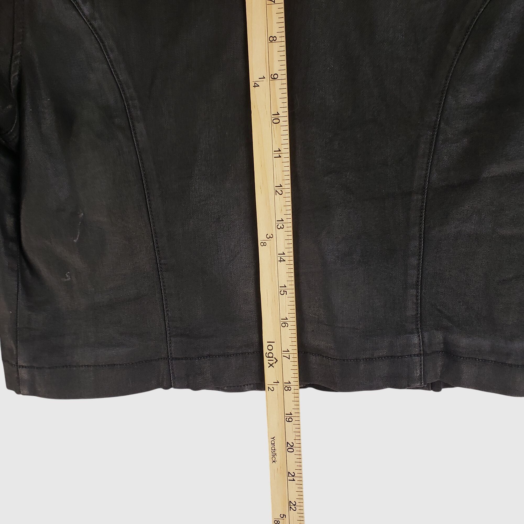 HIDDEN Hidden Jeans Cropped Black Faux Leather Moto Jacket Womens L Size L / US 10 / IT 46 - 7 Thumbnail