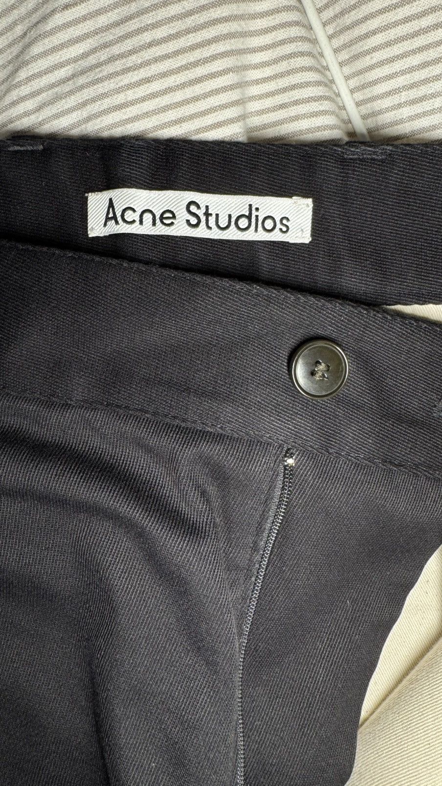 Acne Studios Acne Studios Black Regular Fit Trousers Size US 31 - 7 Thumbnail