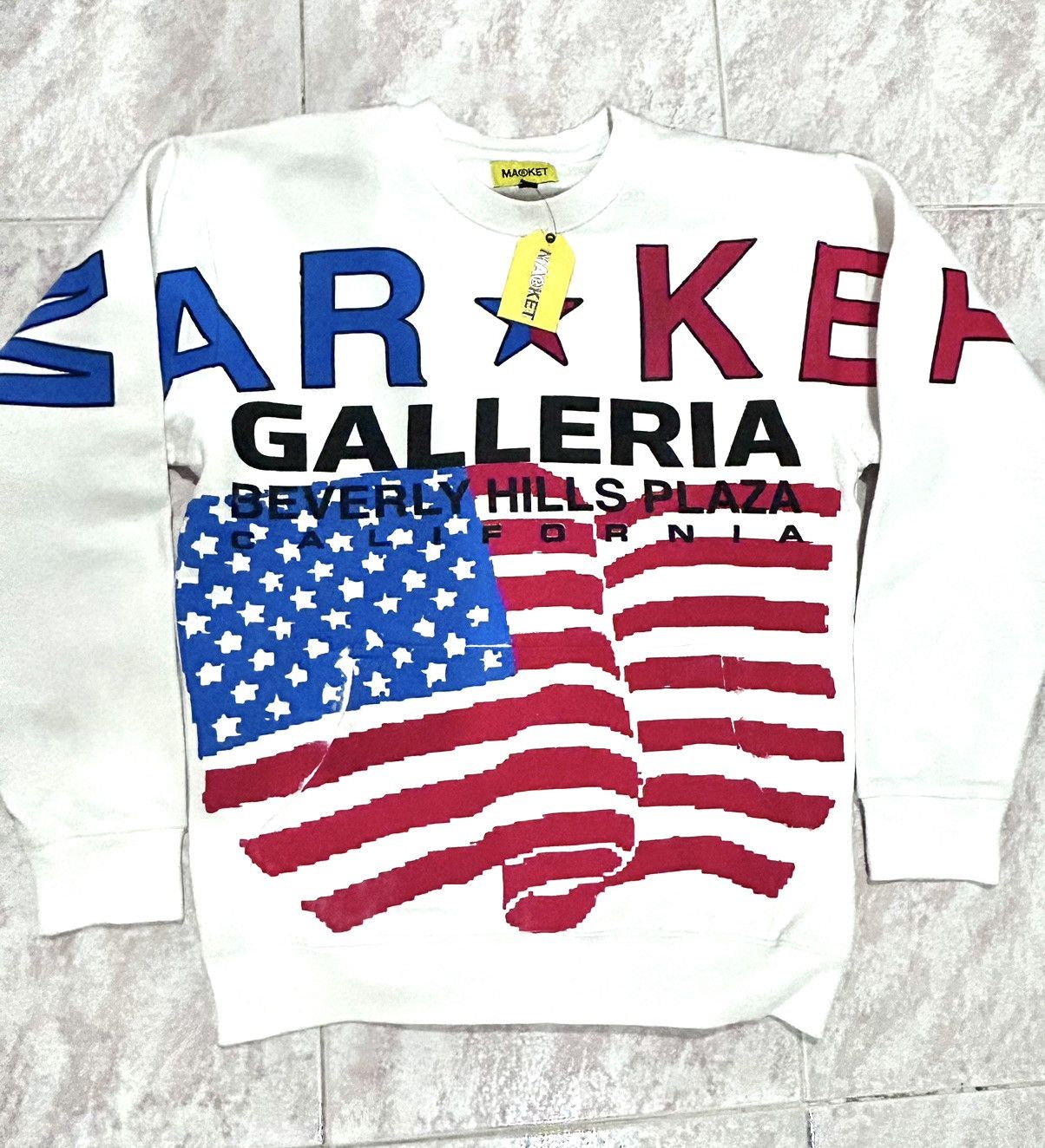 image of Black Market x Market Hoodie in White, Men's (Size Small)