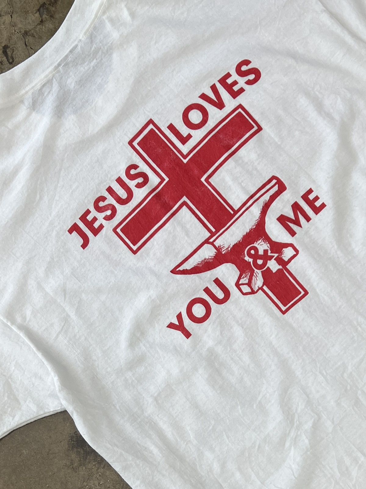 Vintage Vintage 1994 Crusade Jesus Loves You & Me Cross Religious XL Size US XL / EU 56 / 4 - 1 Thumbnail