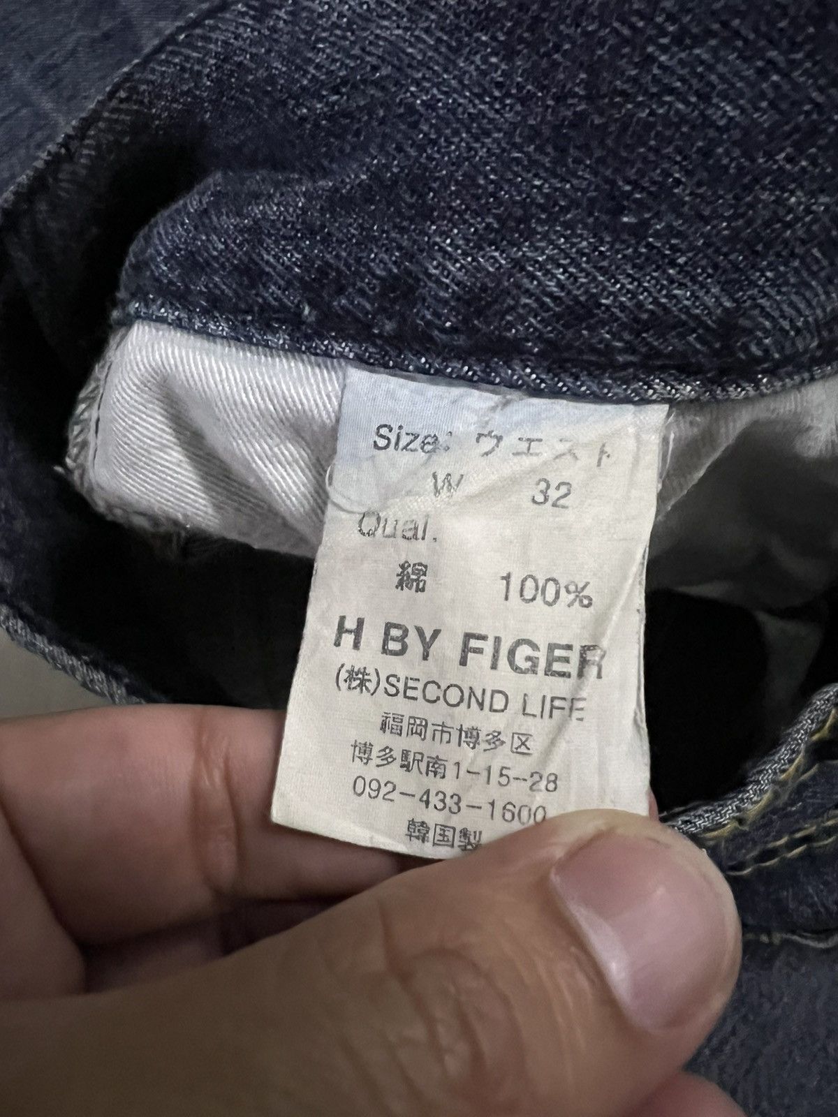 Japanese Brand H.By Figer Distress Selvedge Jean Size US 33 - 19 Thumbnail