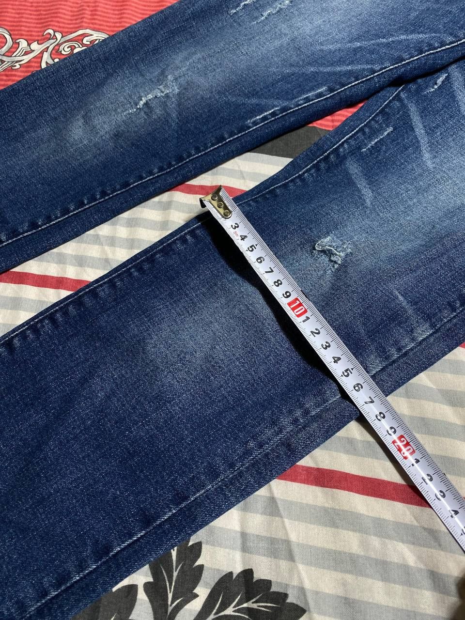 Dsquared2 × Japanese Brand Crazy Crash Dirty Baggy Faded Jean Japan Avant Garde Style Size US 32 / EU 48 - 19 Thumbnail