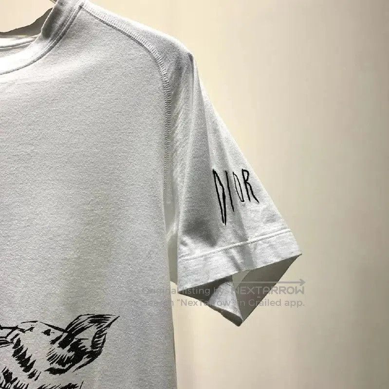 Dior Dior Men's White Cotton Graphic T-Shirt . Size US S / EU 44-46 / 1 - 5 Thumbnail