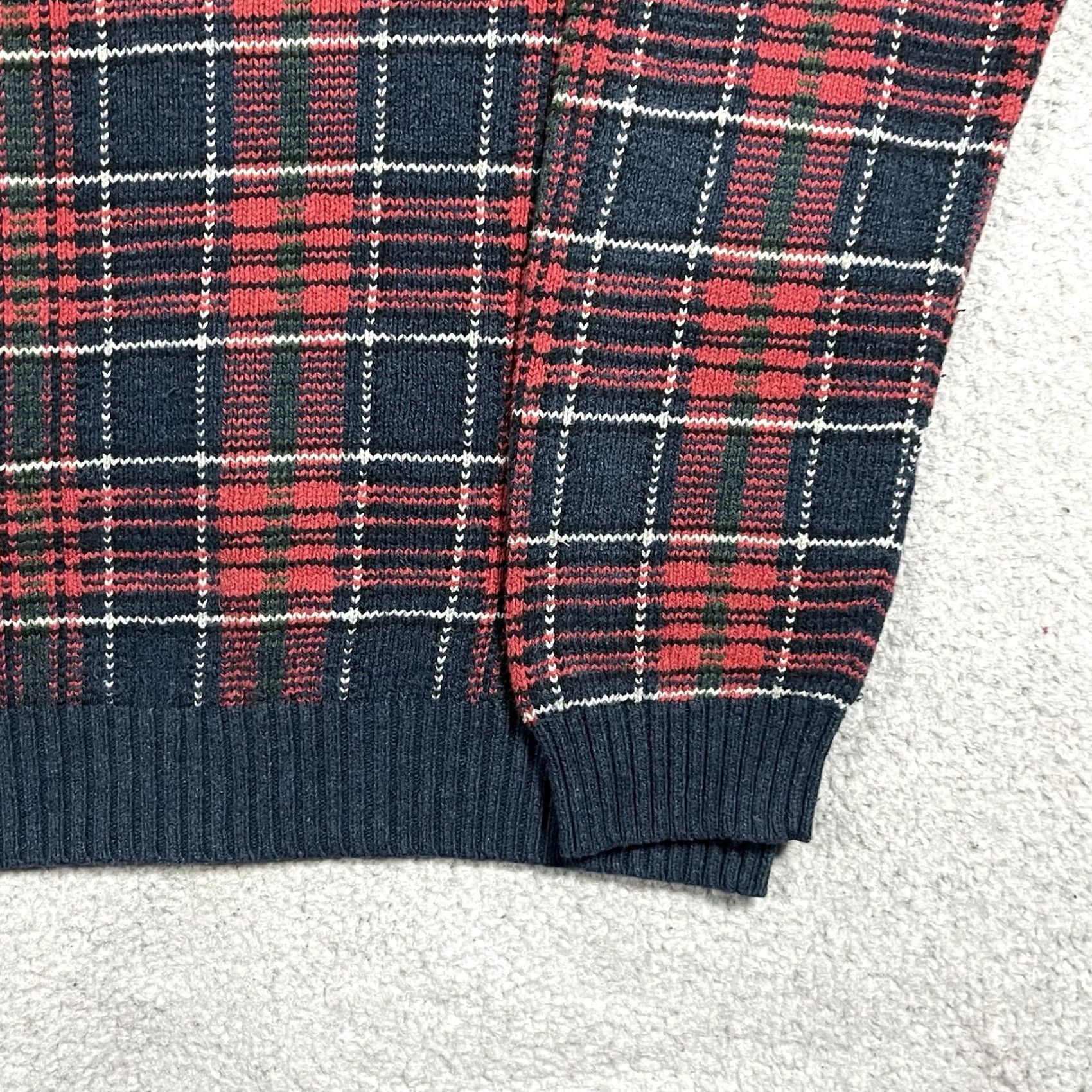 Polo Ralph Lauren Polo Ralph Lauren Sweater Mens XL Plaid Knit Long Sleeve Cotton Crewneck VTG 90s Size US XL / EU 56 / 4 - 6 Thumbnail