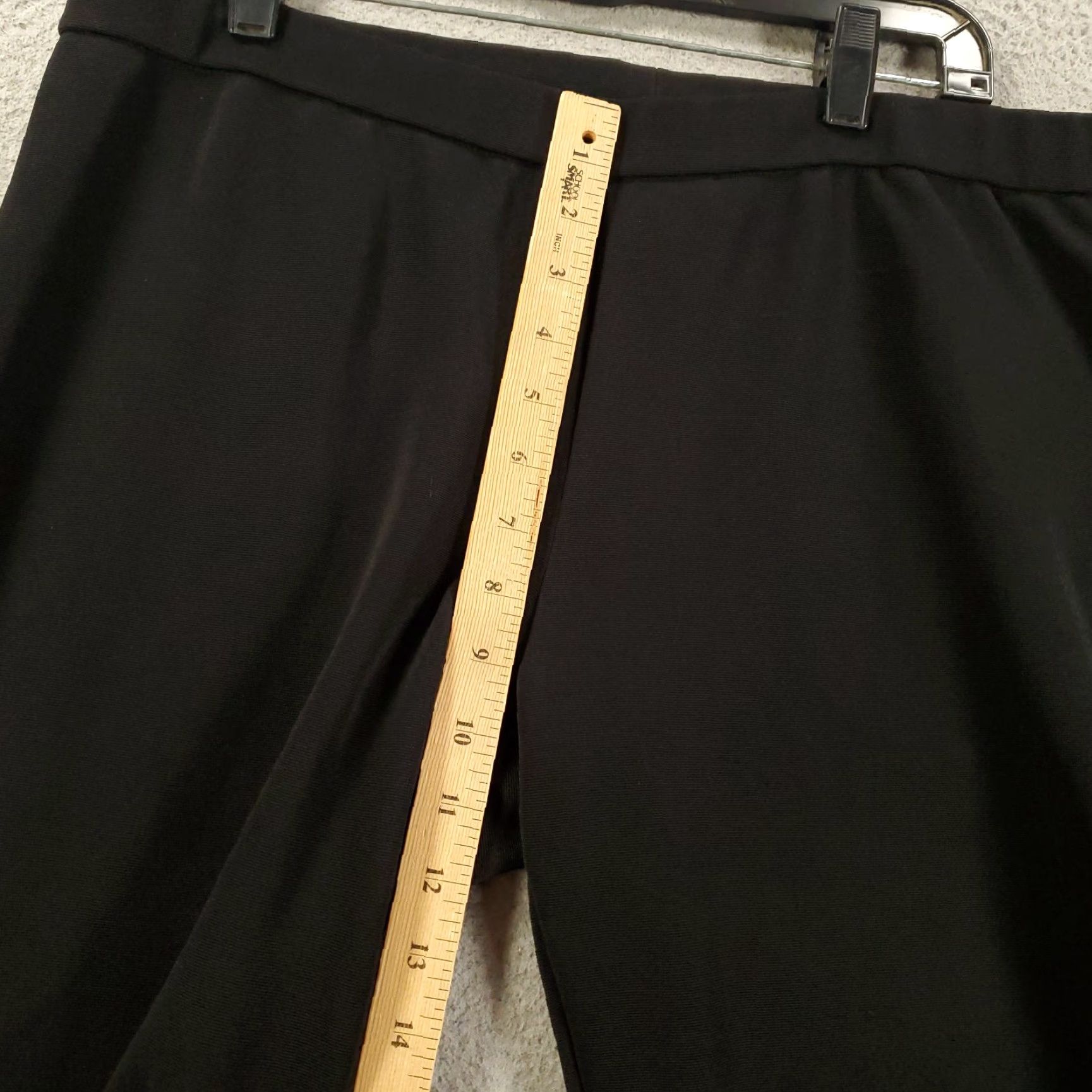 Vintage Chicos Pullon Pants Womens Size Large Short Black Stretch Wide Leg Size 36" / US 14 / IT 50 - 3 Thumbnail
