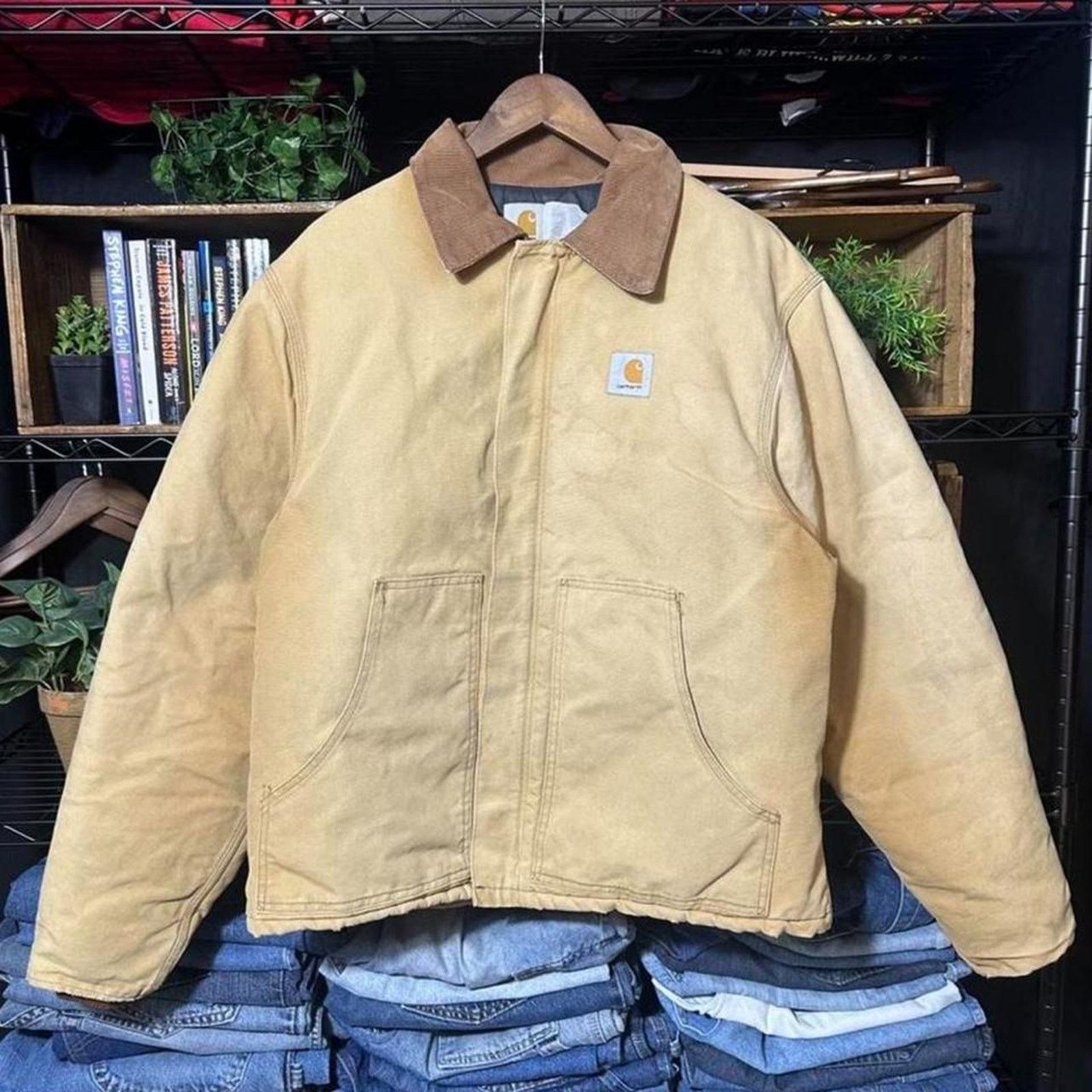 Carhartt Vintage Carhartt Tan Brown Arctic Detroit Jacket J02 J22 (?) Size US XL / EU 56 / 4 - 1 Thumbnail