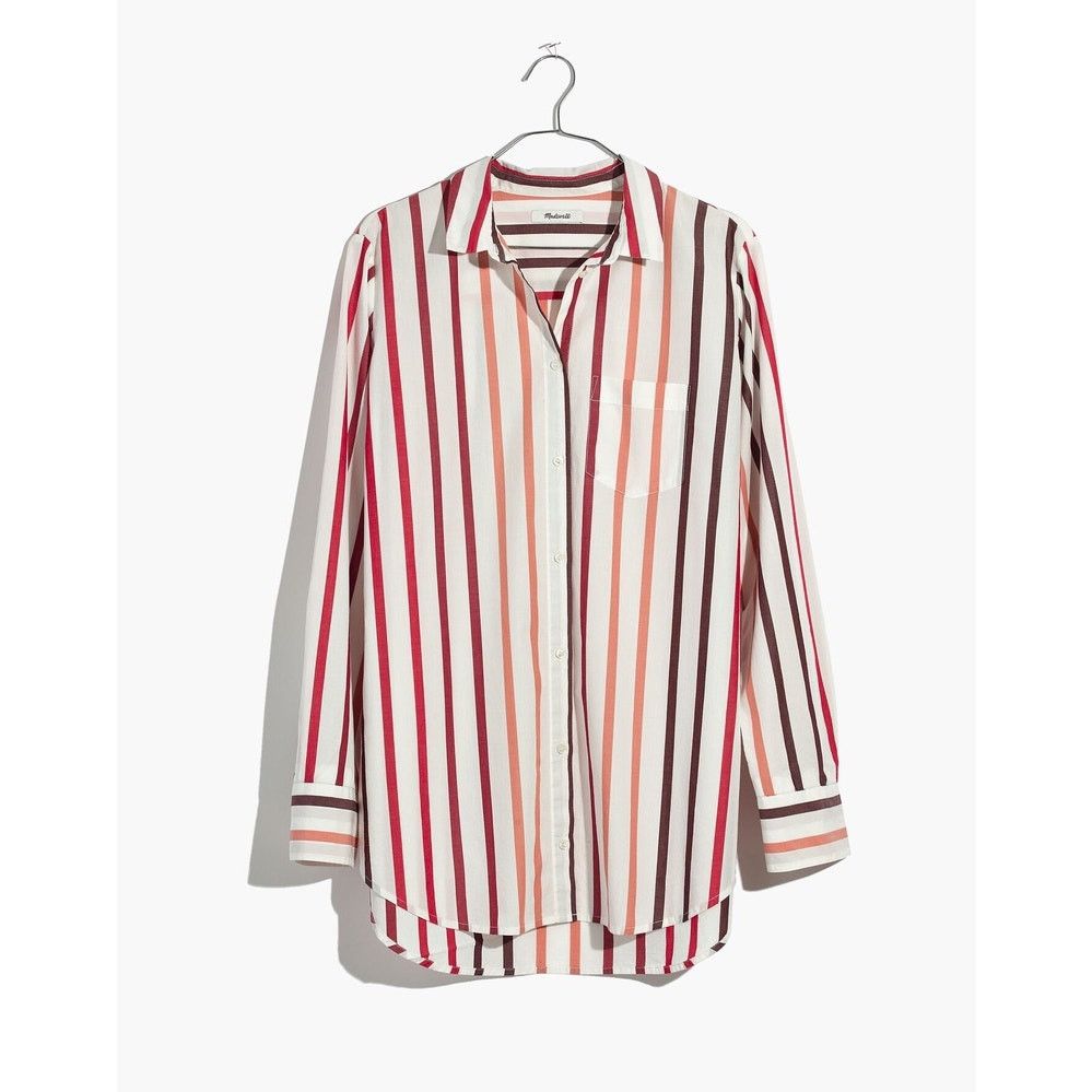 Madewell Madewell Women's XS Striped Button-Up Shirt Long Sleeve Size XS / US 0-2 / IT 36-38 - 5 Thumbnail