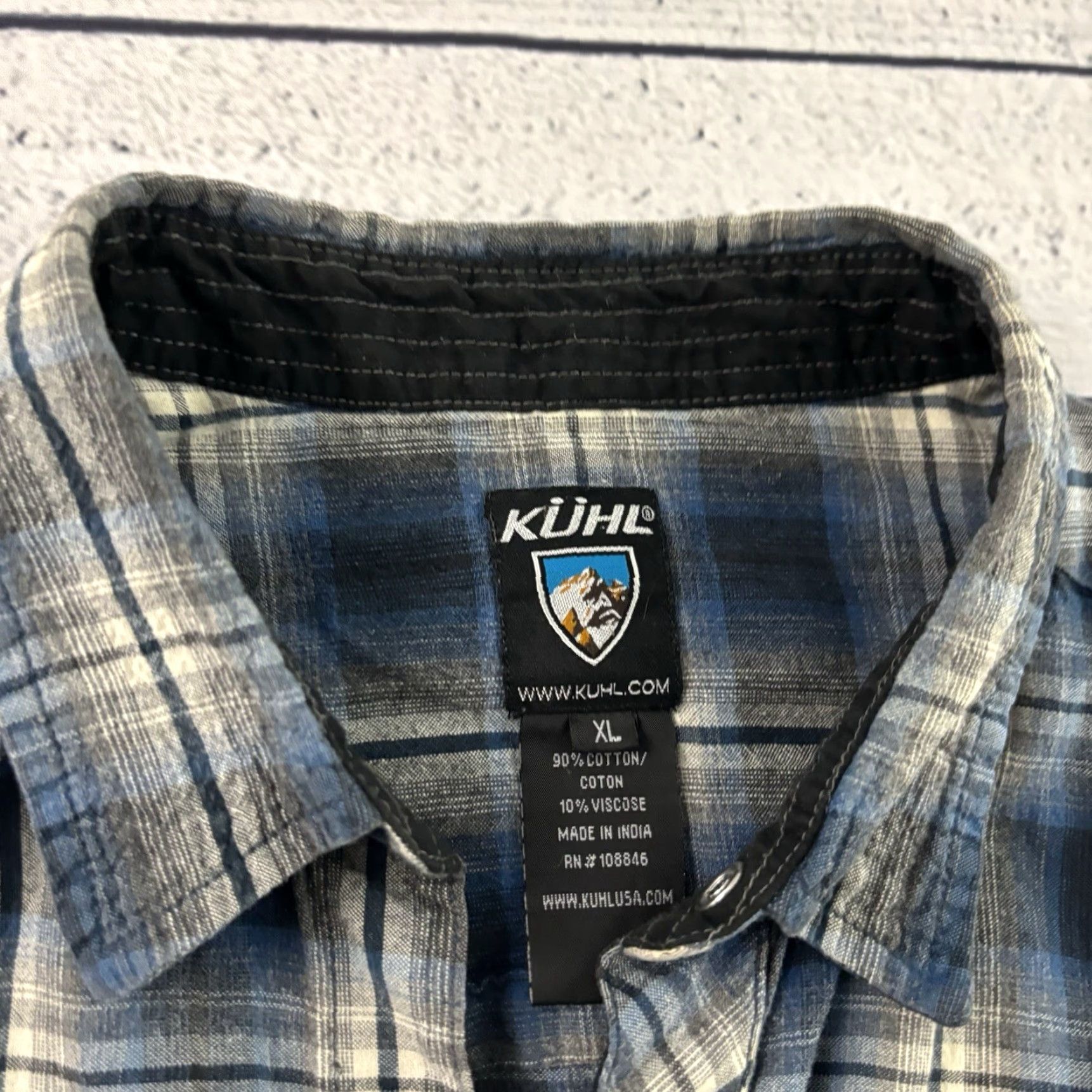 Vintage Kuhl Shirt Long Sleeve Button-Up Flannel XL Blue Men’s Pearl Snap Front Size US XL / EU 56 / 4 - 3 Thumbnail
