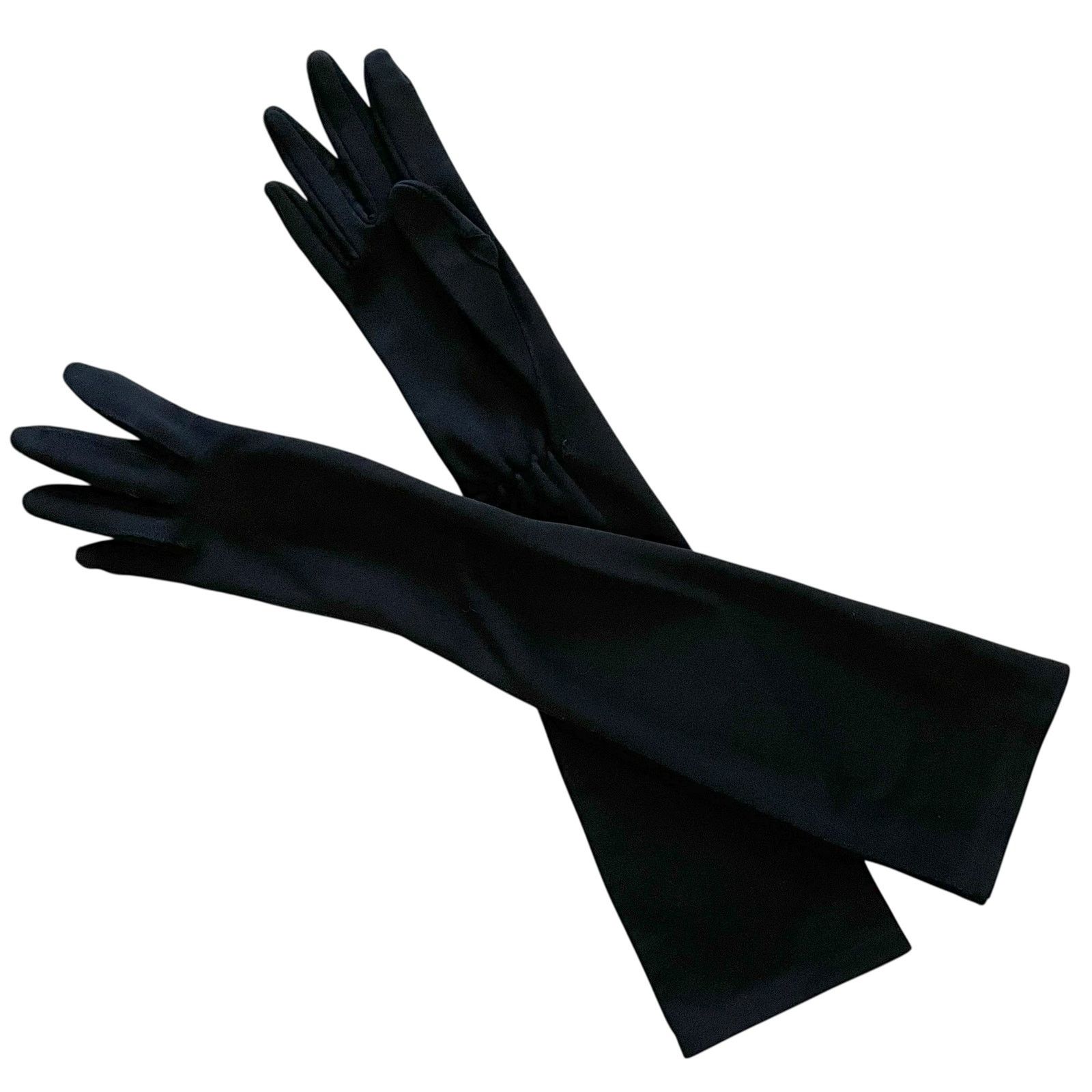 Vintage Vintage Fownes Embraceable Black Long Formal Gloves 19" S/M Size ONE SIZE - 1 Thumbnail