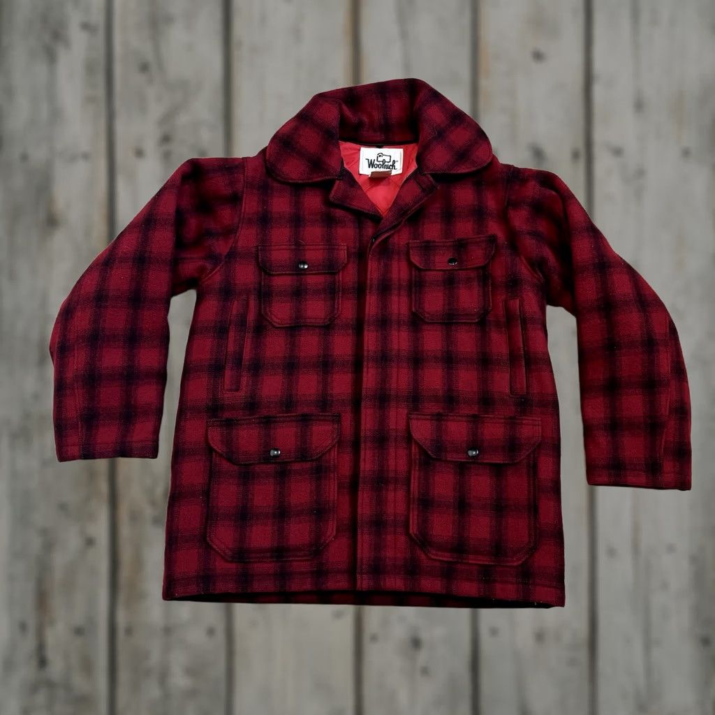 Vintage VINTAGE Woolrich Mackinaw Coat Jacket Hunting Wool 40 Men Plaid Woolen Mills Lined Pockets Size US XXS / EU 40 - 1 Thumbnail