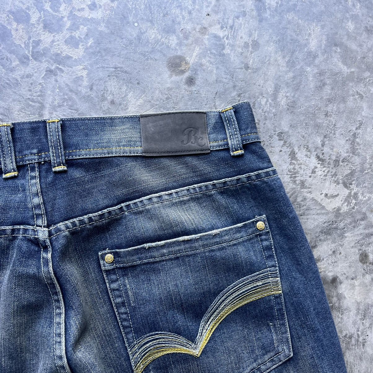 Japanese Brand × Vintage Crazy Y2K Baggy BC Jeans Washed Denim Embroidered Pockets Size US 38 / EU 54 - 6 Thumbnail