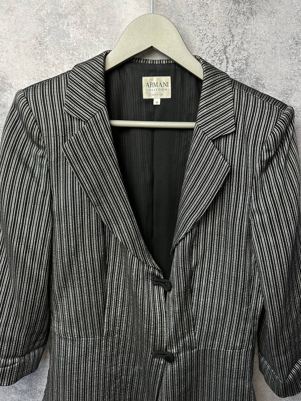 Armani Collezioni Armani Collezioni Women’s Unique Striped Blazer Jacket Size L / US 10 / IT 46 - 5 Thumbnail