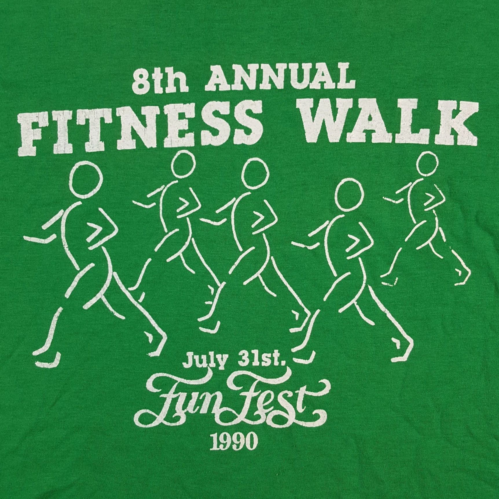 Vintage VINTAGE 90s Fun Fest Music Festival Walk Men's Size M Green Band Tour T Shirt Size US M / EU 48-50 / 2 - 3 Thumbnail