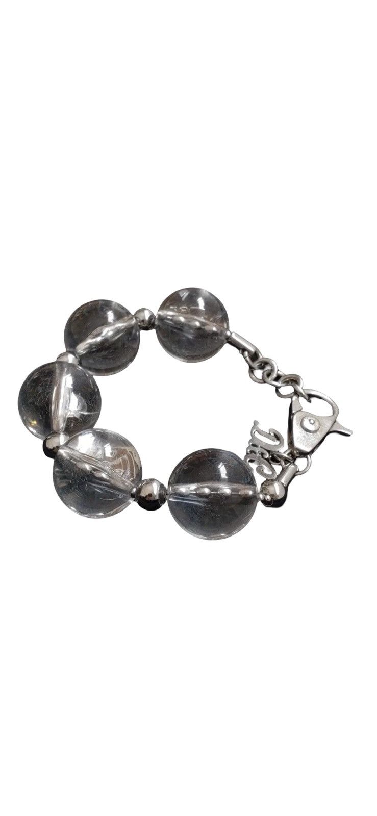 Dolce & Gabbana Dolce & Gabbana Vintage Clear Orb Logo Charm Bracelet Size ONE SIZE - 2 Thumbnail