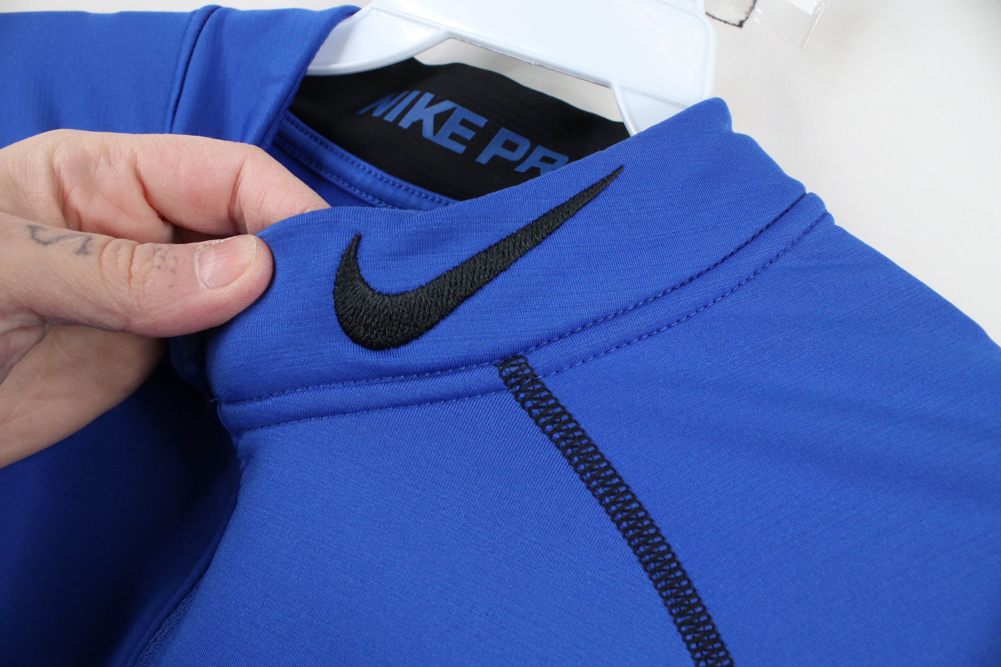 Nike × Vintage Nike Pro Combat Compression Fitted Half Zip Pullover Sweater Size US L / EU 52-54 / 3 - 7 Thumbnail
