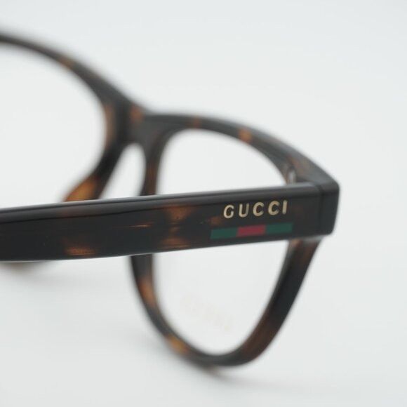Gucci Gucci GG2108O 002 Eyeglasses Havana 55mm Square Frame Size ONE SIZE - 5 Thumbnail