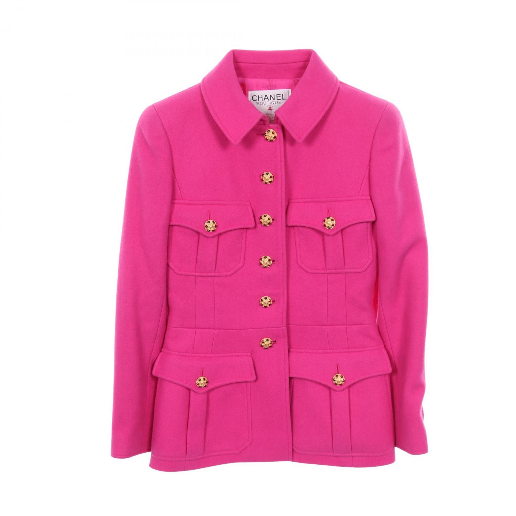 Chanel Chanel Chanel Coco Mark Gripoix Wool Coat Textile Outerwear DUTY FREE for USA Size ONE SIZE - 1 Thumbnail