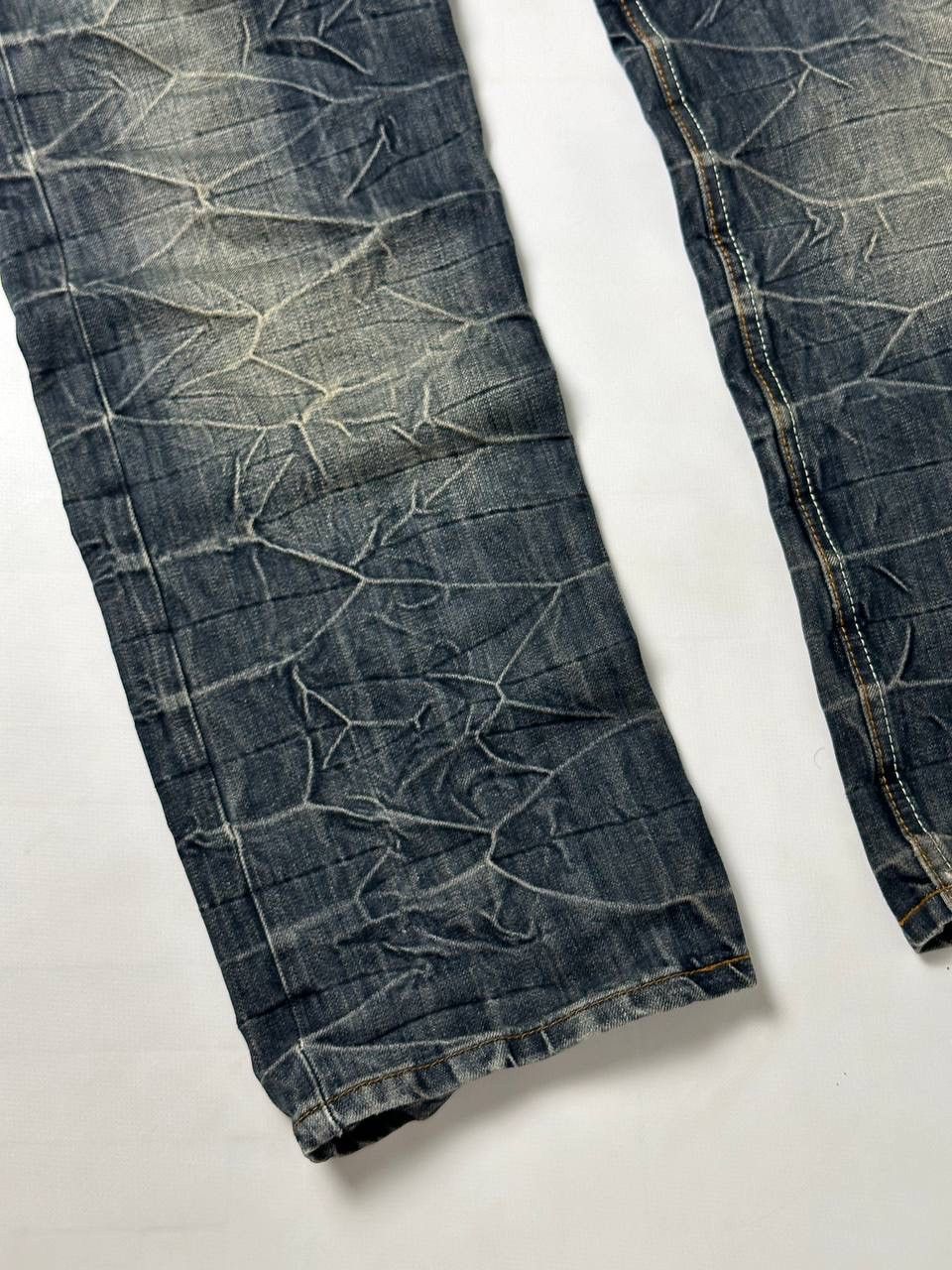 Vintage 🔥Vintage 90s G Star Style Washed Distress Japan Jeans Y2K Size US 34 / EU 50 - 13 Thumbnail