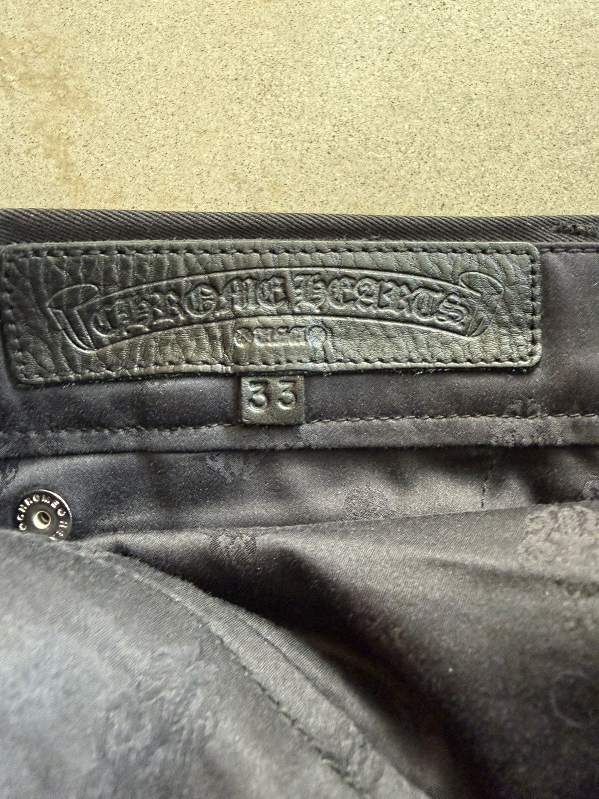 Chrome Hearts CHROME HEARTS FLOODED 40 LEATHER CAMO CROSS CARPENTER PANTS Size US 33 - 12 Thumbnail