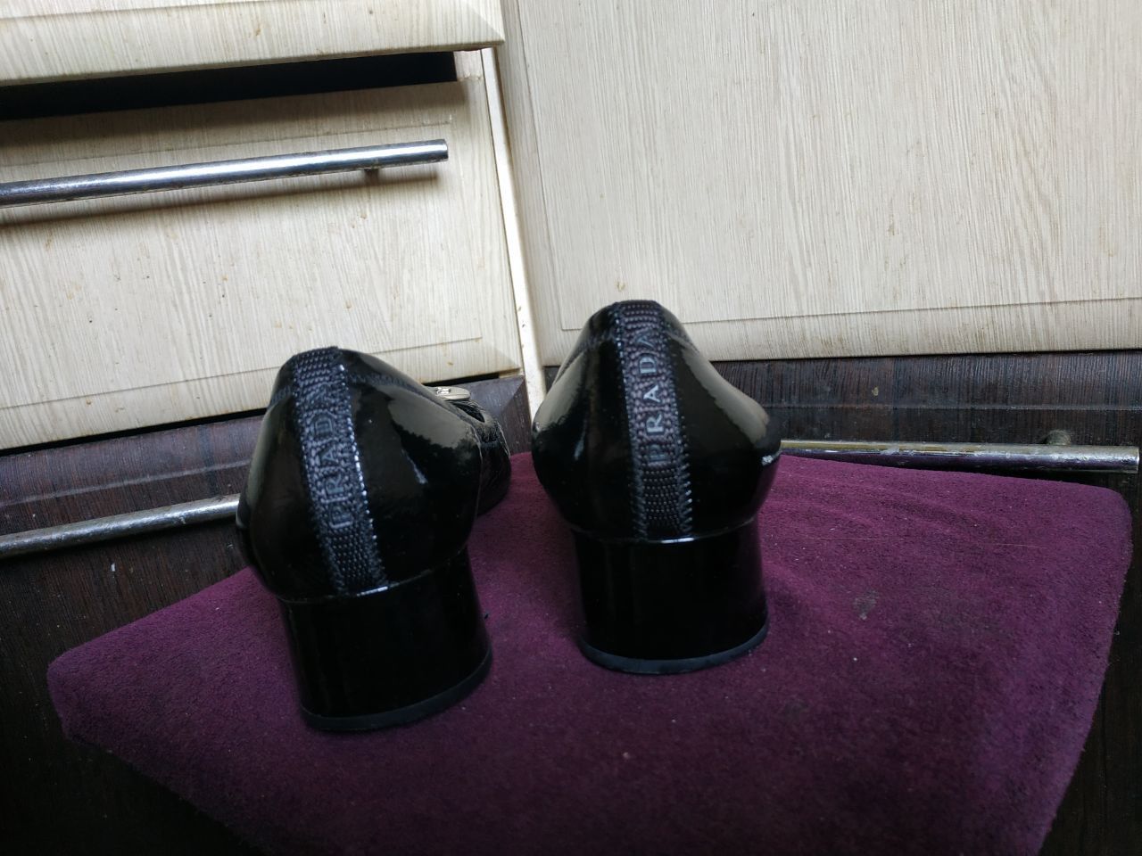 Prada Prada Black Patent Ballet Flats Gold Buckle EU 37 Size US 6 / IT 36 - 23 Thumbnail