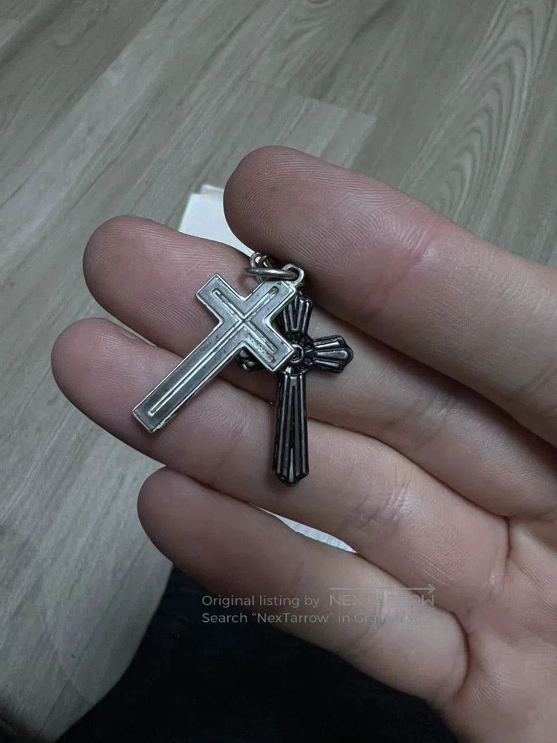 Undercover UNDERCOVER Double Cross Necklace. Size ONE SIZE - 2 Thumbnail
