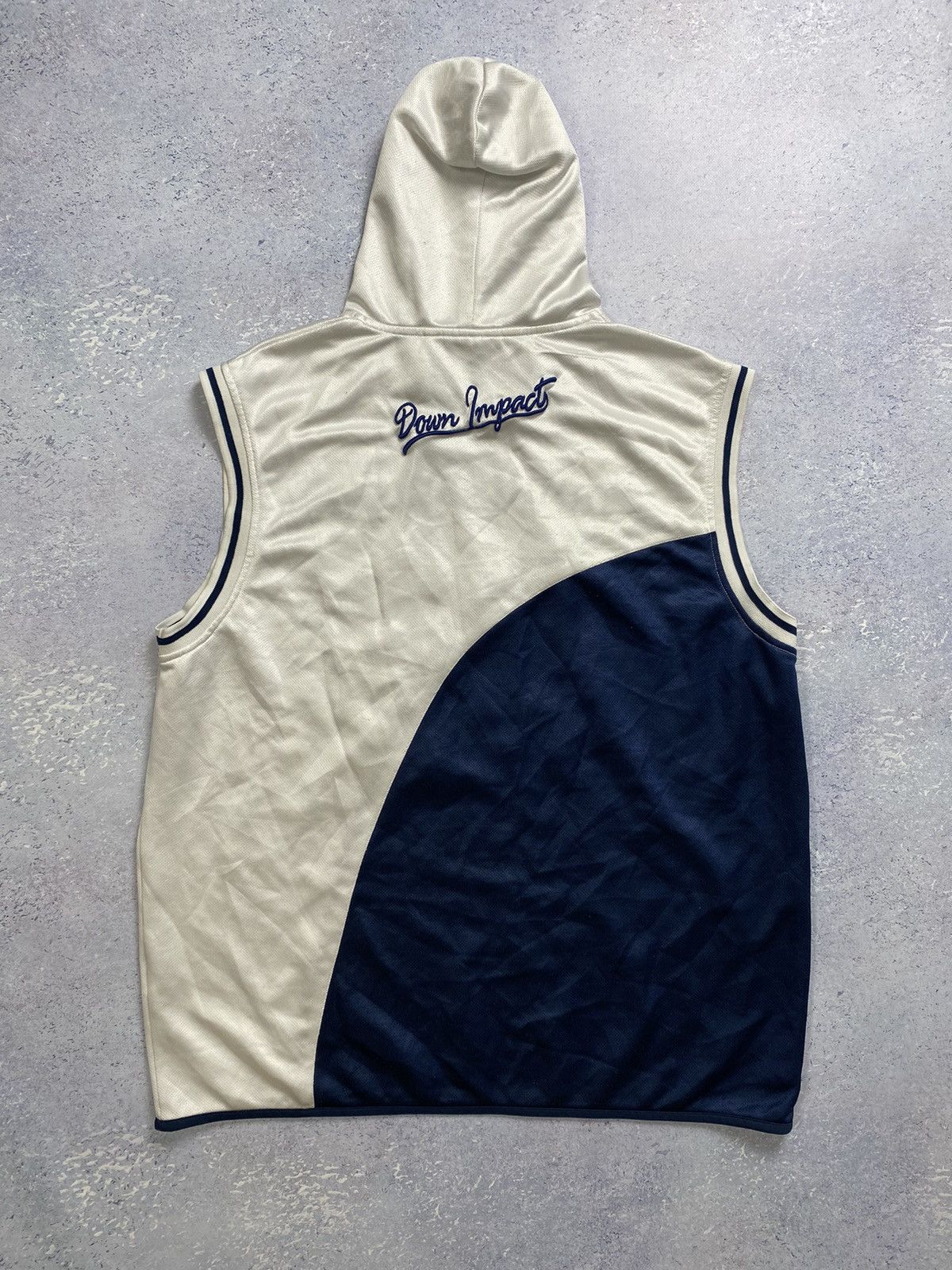 Japanese Brand × Vintage Vintage Down Impact #08 Y2K Drill Style Sleeveless Size US XL / EU 56 / 4 - 4 Thumbnail
