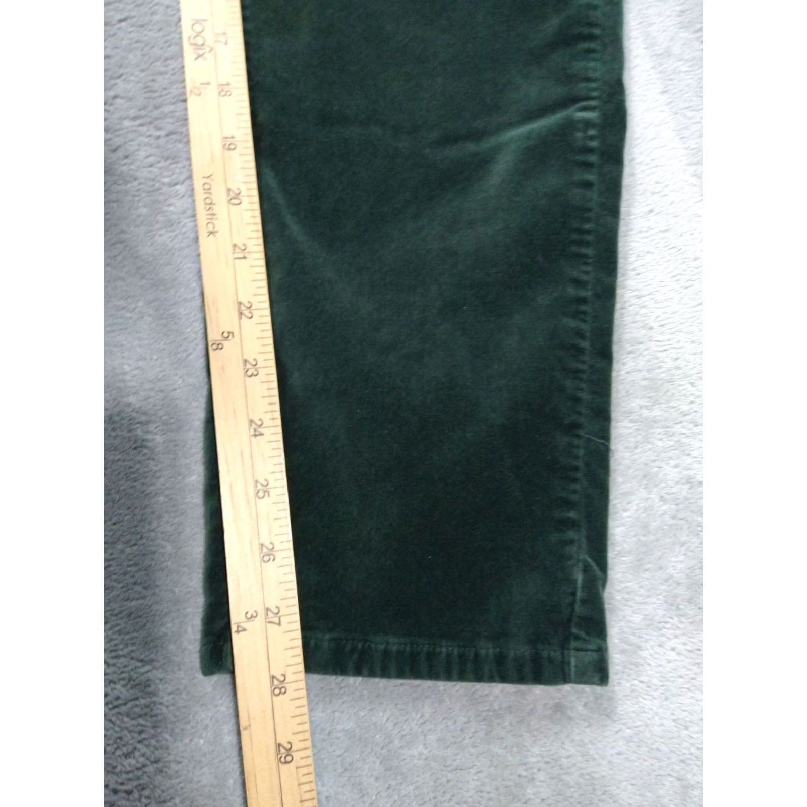 J. Jill J. Jill Pants Womens 16 Green Velvet Skinny High Rise 5 Pocket Stretch Cotton Tapered Shirt? Size 38" / US 16 / IT 52 - 5 Thumbnail