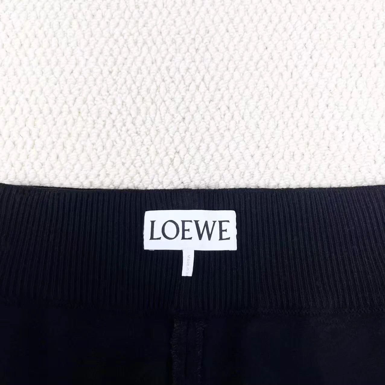 Loewe Loewe Black Oversized Embroidered Logo Knit Balloon Pants Size 26" / US 2 / IT 38 - 3 Thumbnail