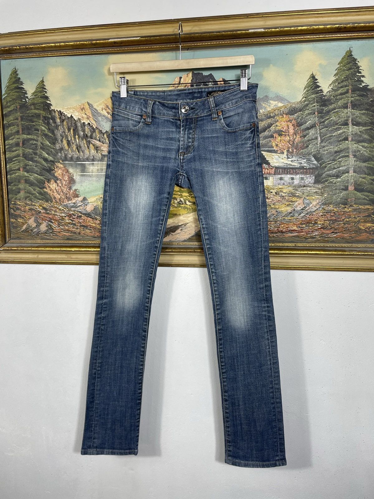 Ed Hardy × Vintage Ed Hardy Vintage Y2k Low Rise Denim Trousers Jeans Drip Swag Size 26" / US 2 / IT 38 - 5 Thumbnail