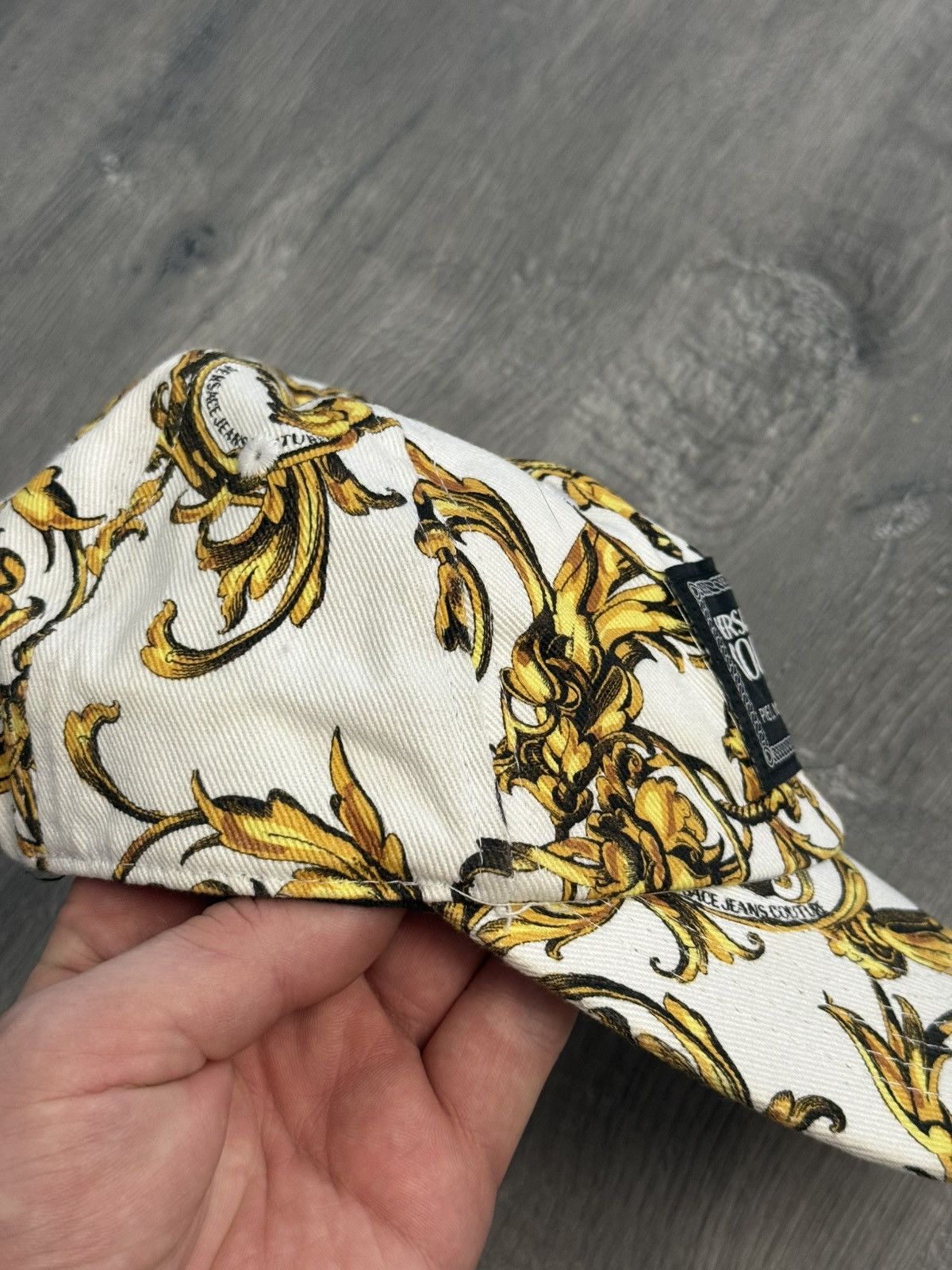 Versace Jeans Couture Versace White Barocco Baroque Baseball Cap One Size Size ONE SIZE - 9 Thumbnail