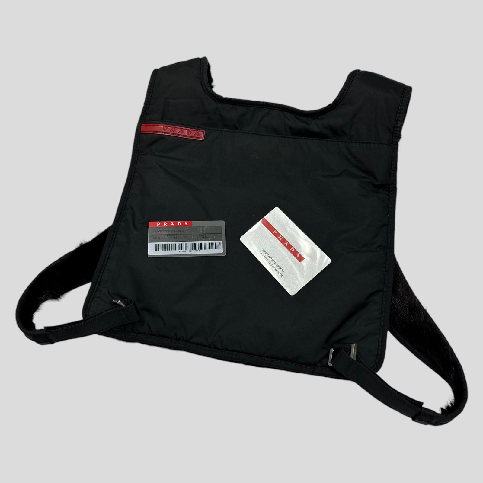 Prada Prada Sport 1999 Goat Fur Reversible Chest Rig / Backpack Size ONE SIZE - 2 Thumbnail