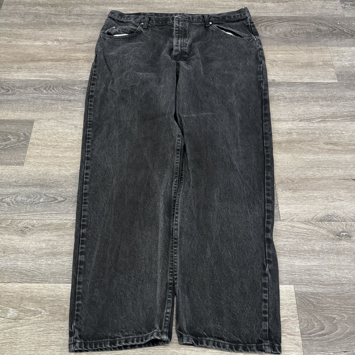StraightFaded × Vintage × Wrangler Essential Vintage y2k faded black Wrangler wide leg jeans Size US 38 / EU 54 - 2 Thumbnail