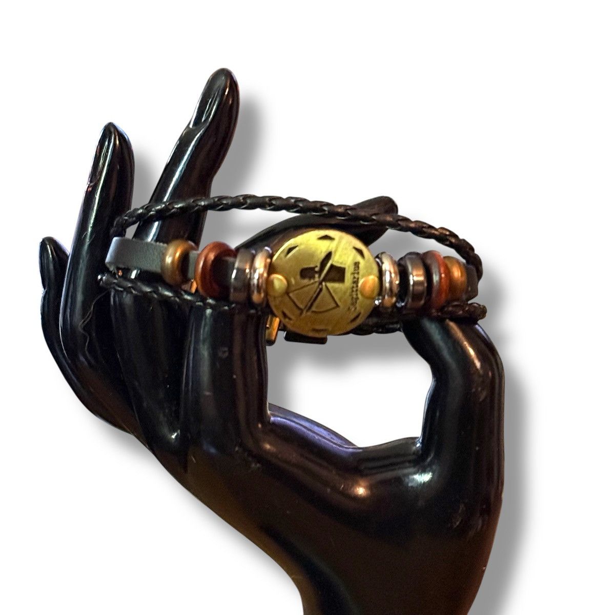 Other Unisex multi strand braided leather Sagittarius bracelet Size ONE SIZE - 4 Thumbnail