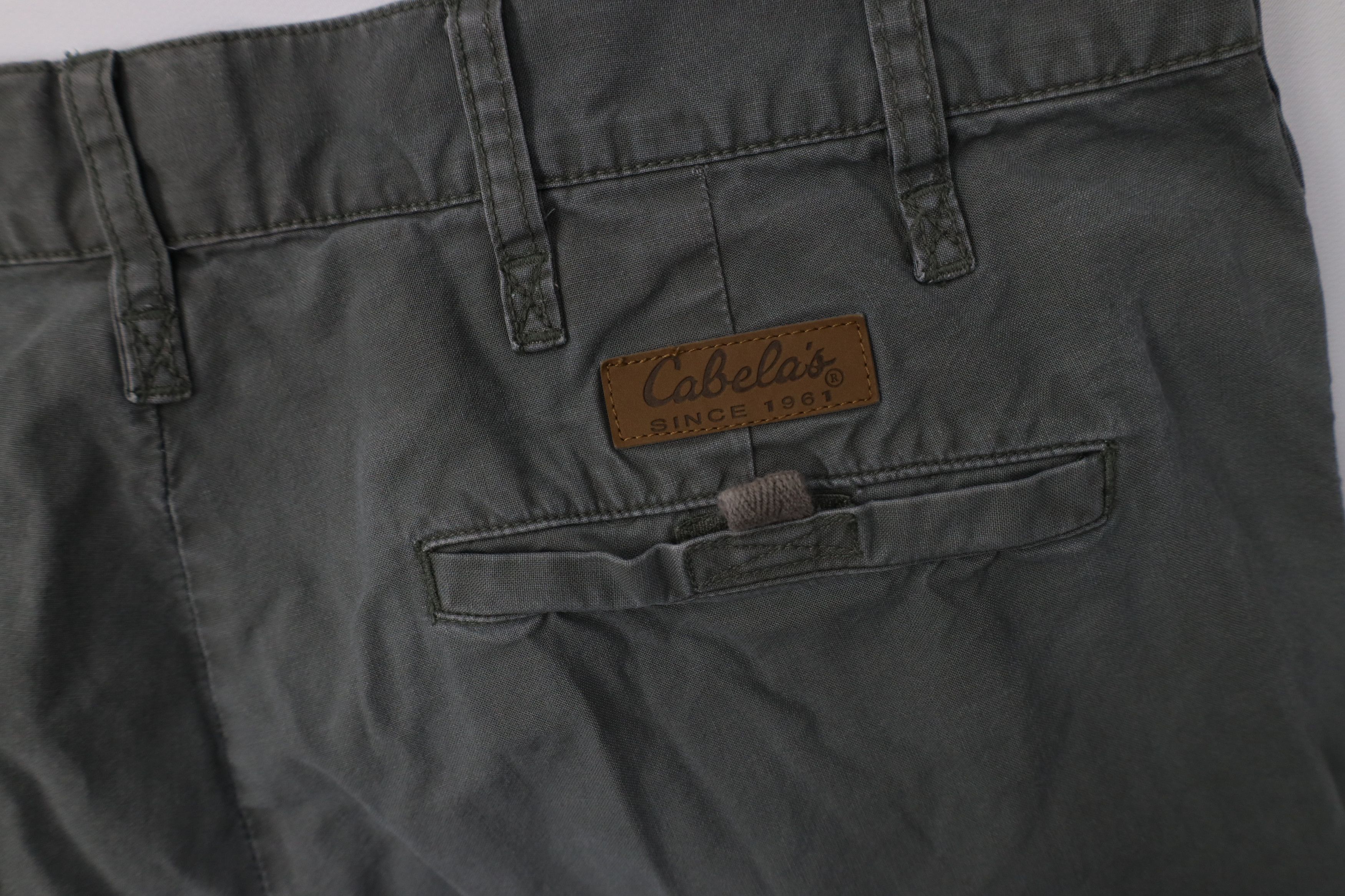 Cabelas Vintage 90 Y2K Cabelas Wide Leg Cargo Pants Green Cotton Size US 36 / EU 52 - 13 Thumbnail