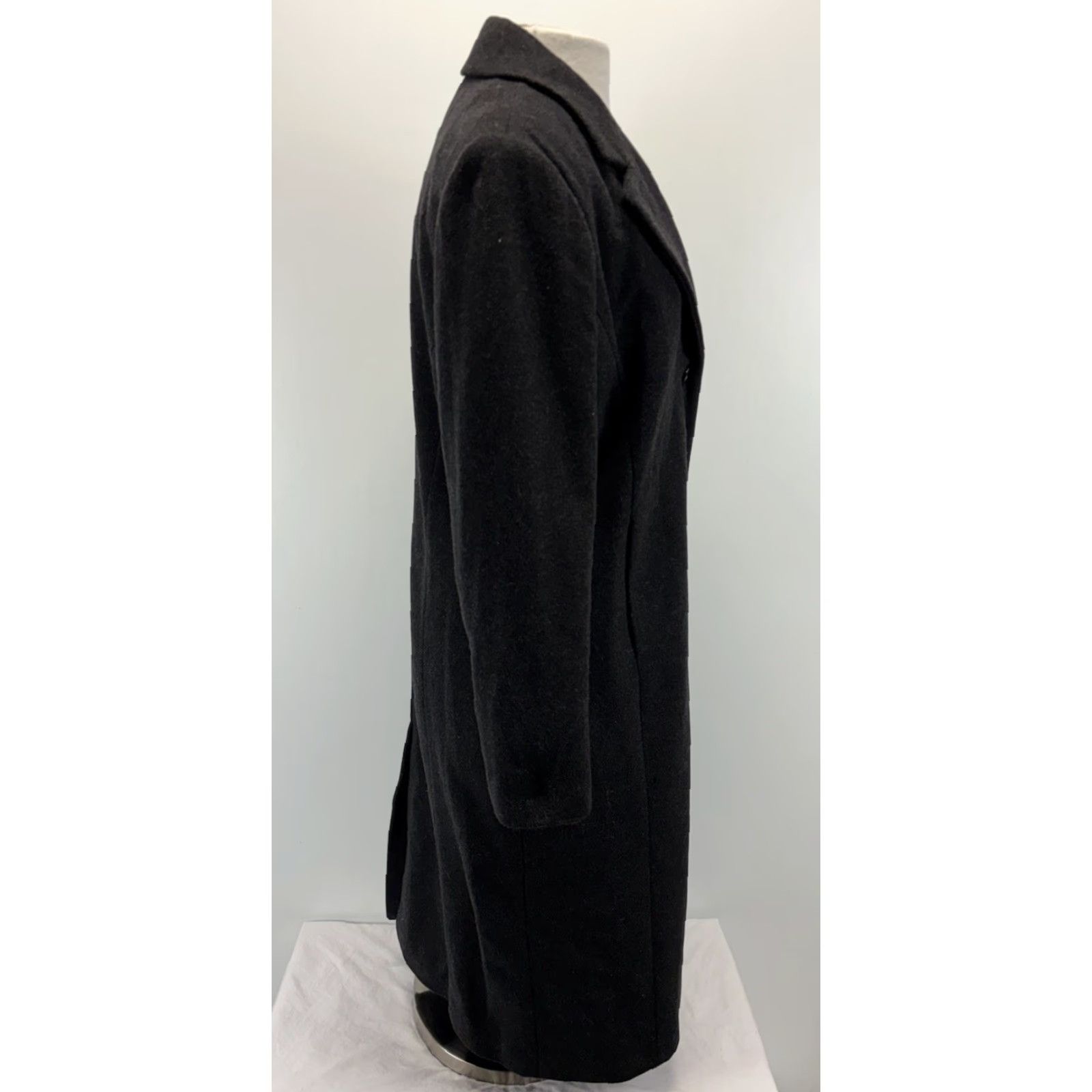 Vintage VINTAGE Chadwicks Womens Coat Long Wool Charcoal Gray 10P Petite Overcoat Classic Dark Academia Womens Size L / US 10 / IT 46 - 4 Thumbnail