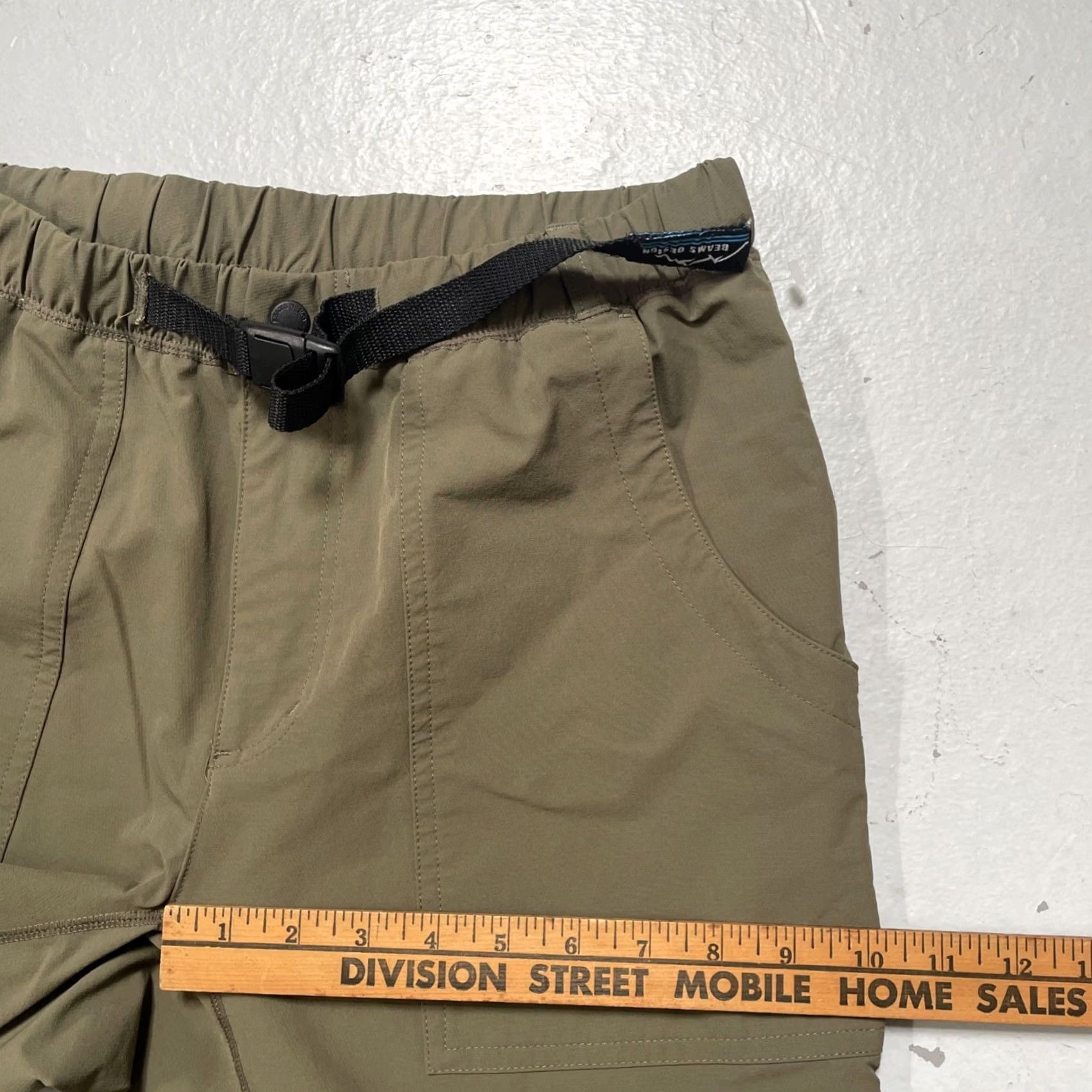 Vintage Beams Japan Tigora Nylon Belted Outdoor Camp Hiking Pants L Green Windbreaker Unisex Adults 30-32 Ready to Wear Size US 33 - 4 Thumbnail