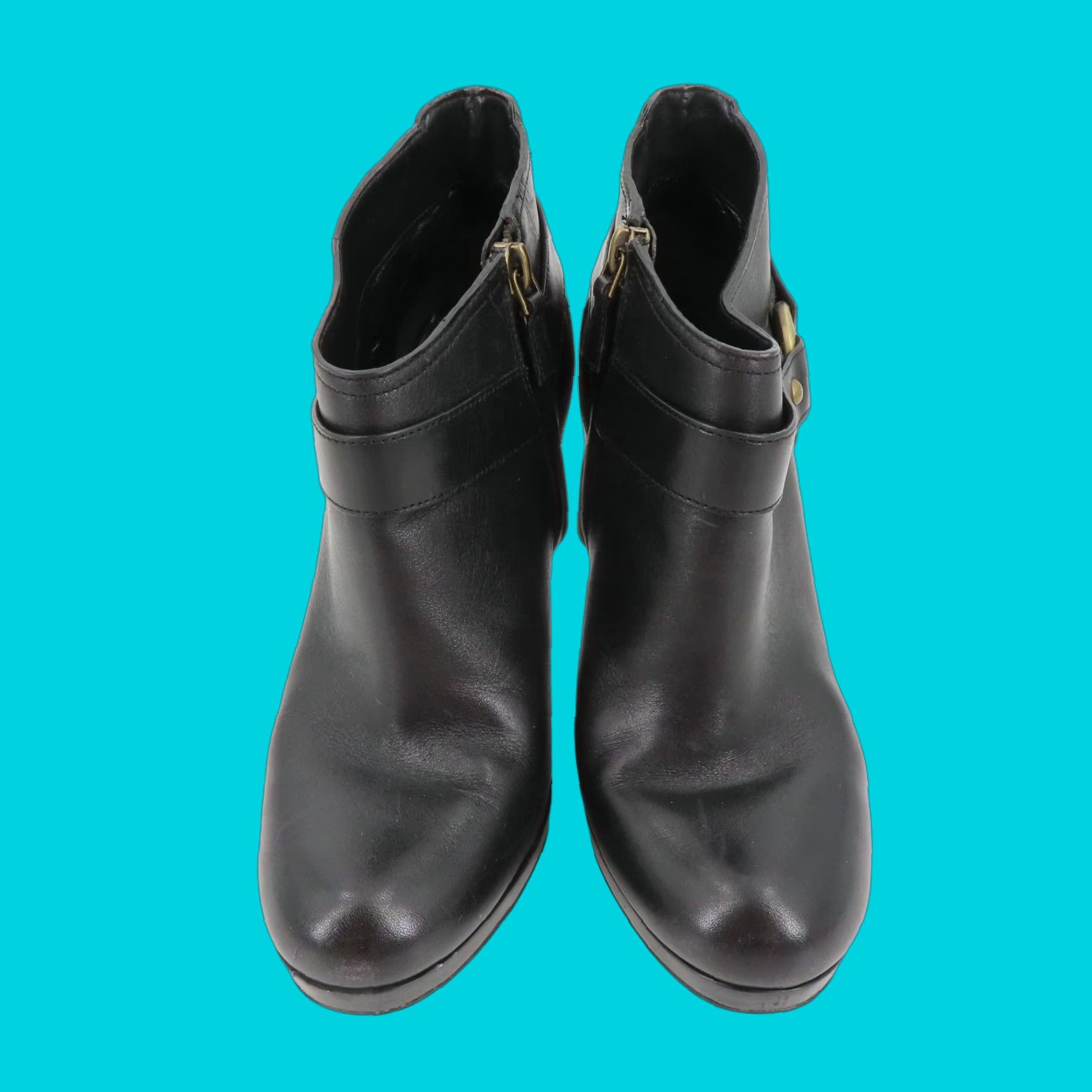 Cole Haan Cole Haan Kennedy Bootie Women 6.5 B Leather Black Ankle Boots Platform Size US 7 / IT 37 - 1 Thumbnail