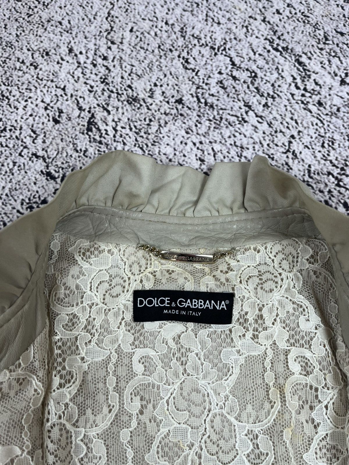 Dolce & Gabbana Dolce & Gabbana Leather Jacket Lambskin Lace Lining Cropped Size S / US 4 / IT 40 - 5 Thumbnail