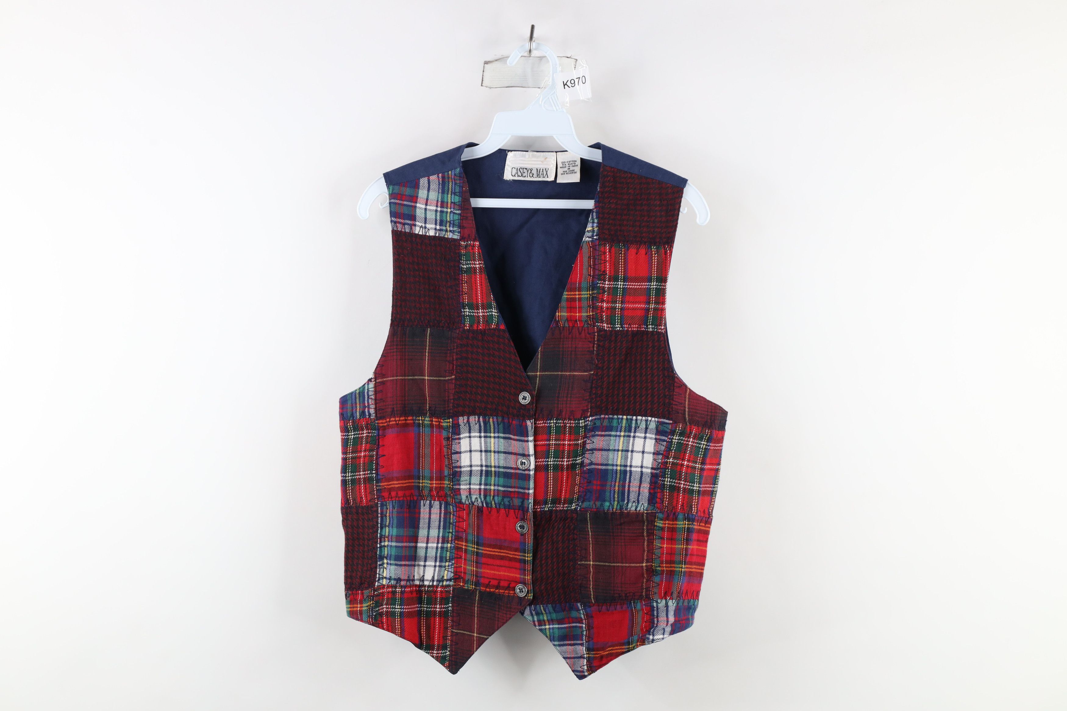 Vintage Vintage 90s Streetwear Quilt Patchwork Suit Vest Jacket Size M / US 6-8 / IT 42-44 - 1 Thumbnail